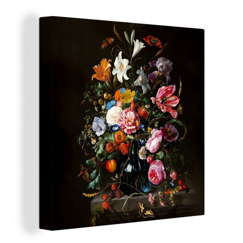 OneMillionCanvasses® Gemälde Alte Meister - Kunst - Vase mit Blumen - Jan  Davidsz de Heem, (1 St), Leinwand Bilder für Wohnzimmer Schlafzimmer