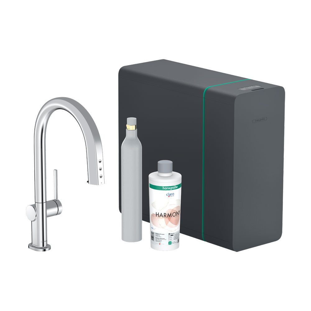 hansgrohe Küchenarmatur hansgrohe SodaSystem 210 Aqittura M91 Starter Set chrom