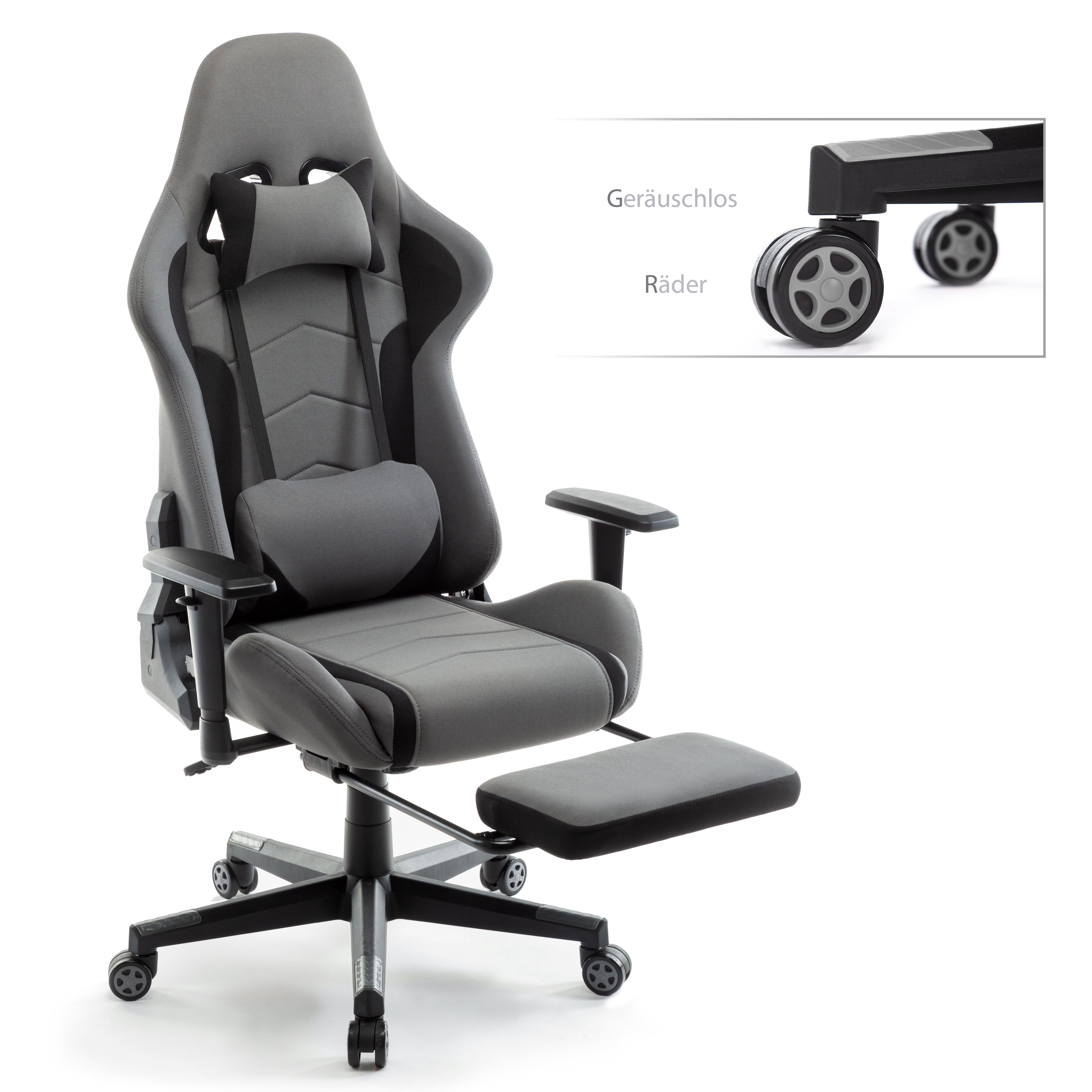 Intimate WM Heart Ergonomischer Rückenlehne Gaming-Stuhl Bürostuhl, und Fußstütze Hoher Computerstuhl, mit Einziehbarer