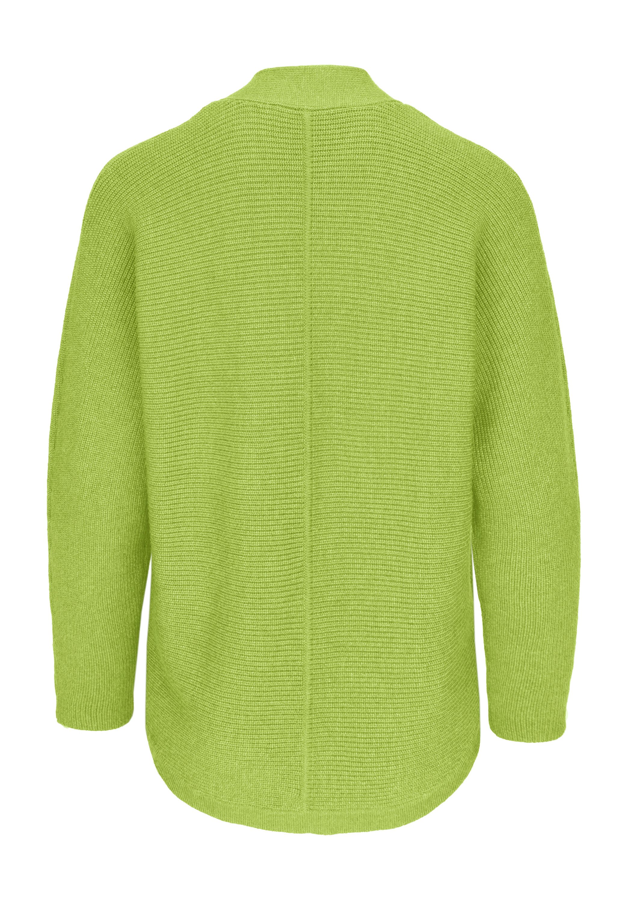 bianca Strickjacke OTIS in quer gestricktem Feinpatent, mit langem V-Neck – Bild 5 von 5
