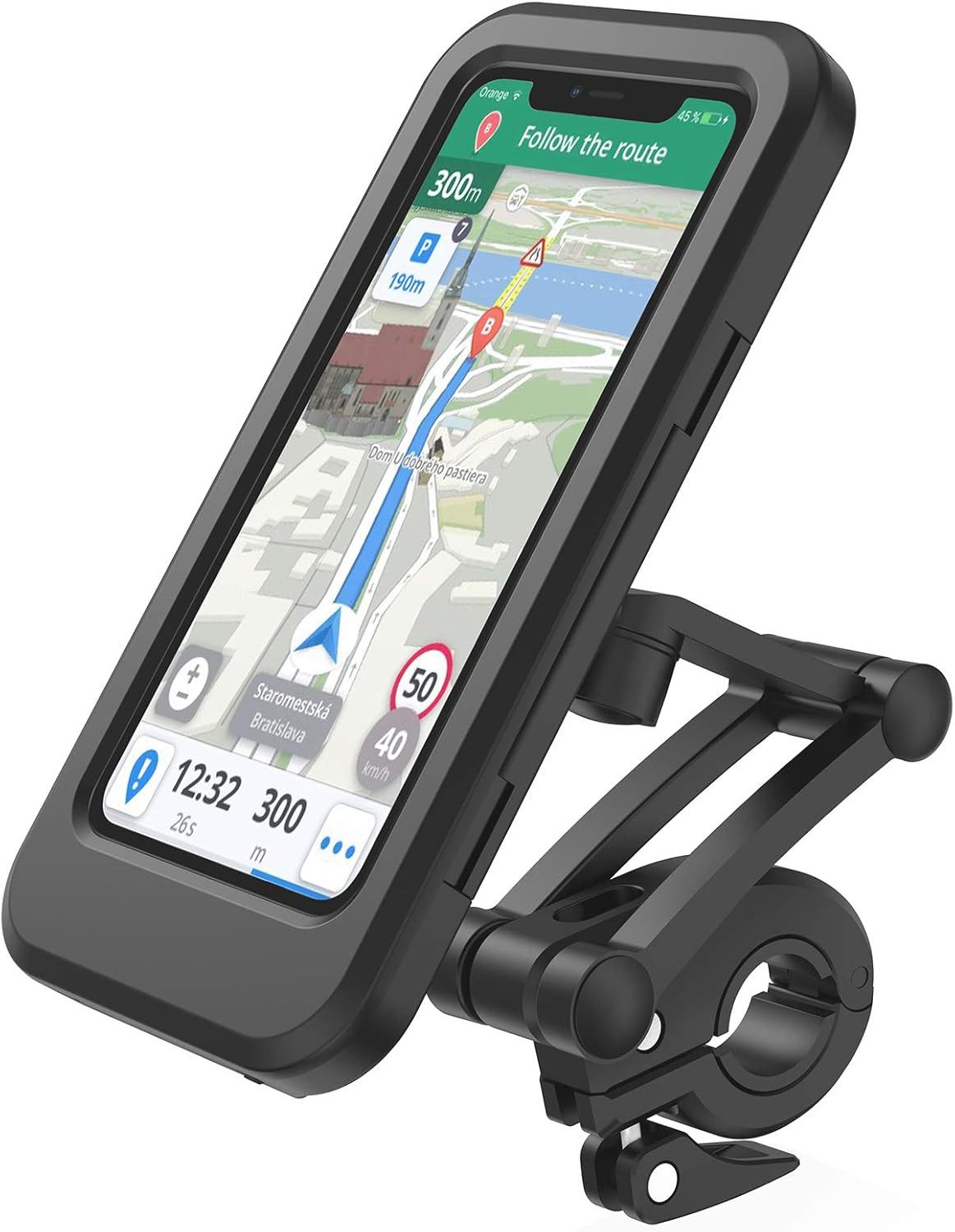 Innocase Handy-Halterung Motorrad Handyhalterung wasserdicht - Mit Touchscreen & 360° Drehung