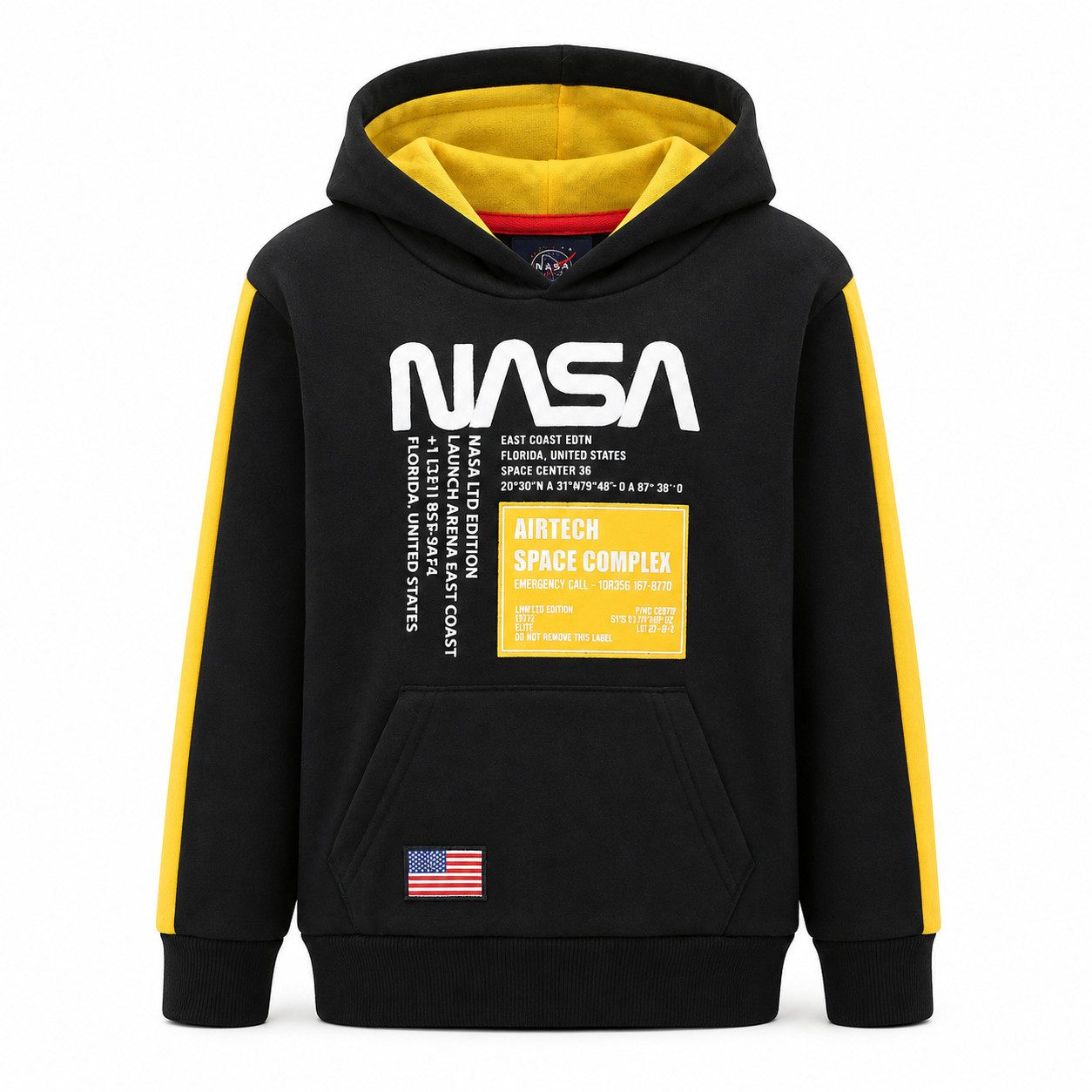 NASA Hoodie NASA Space Center Jungen Kapuzen Hoodie Pullover Gr. 104 bis 164