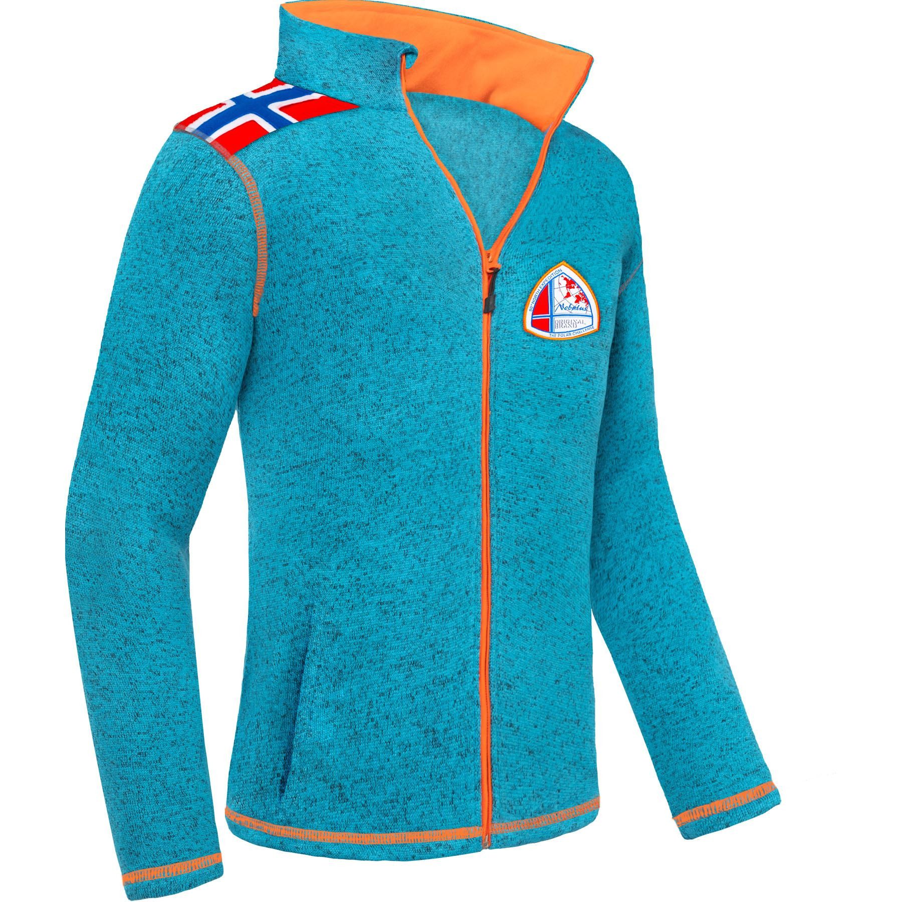 Fleecejacke NORSKY, P5125 - Herren, türkis meliert, S