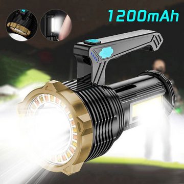 yozhiqu Taschenlampe LED-Taschenlampe Taschenlampe USB Wiederaufladbare Lampe Super Hell (1-St), Home Outdoor-Suchscheinwerfer,leichte LED-Taschenlampe mit Seitenlicht