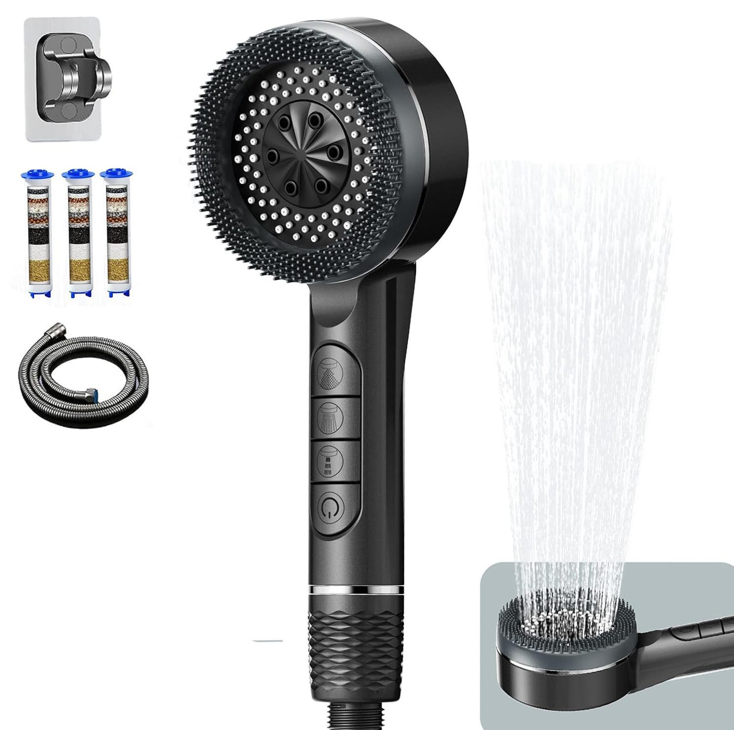 BlingBin Handbrause Duschkopf Hochdruck mit Filter,Wassersparend günstig online kaufen