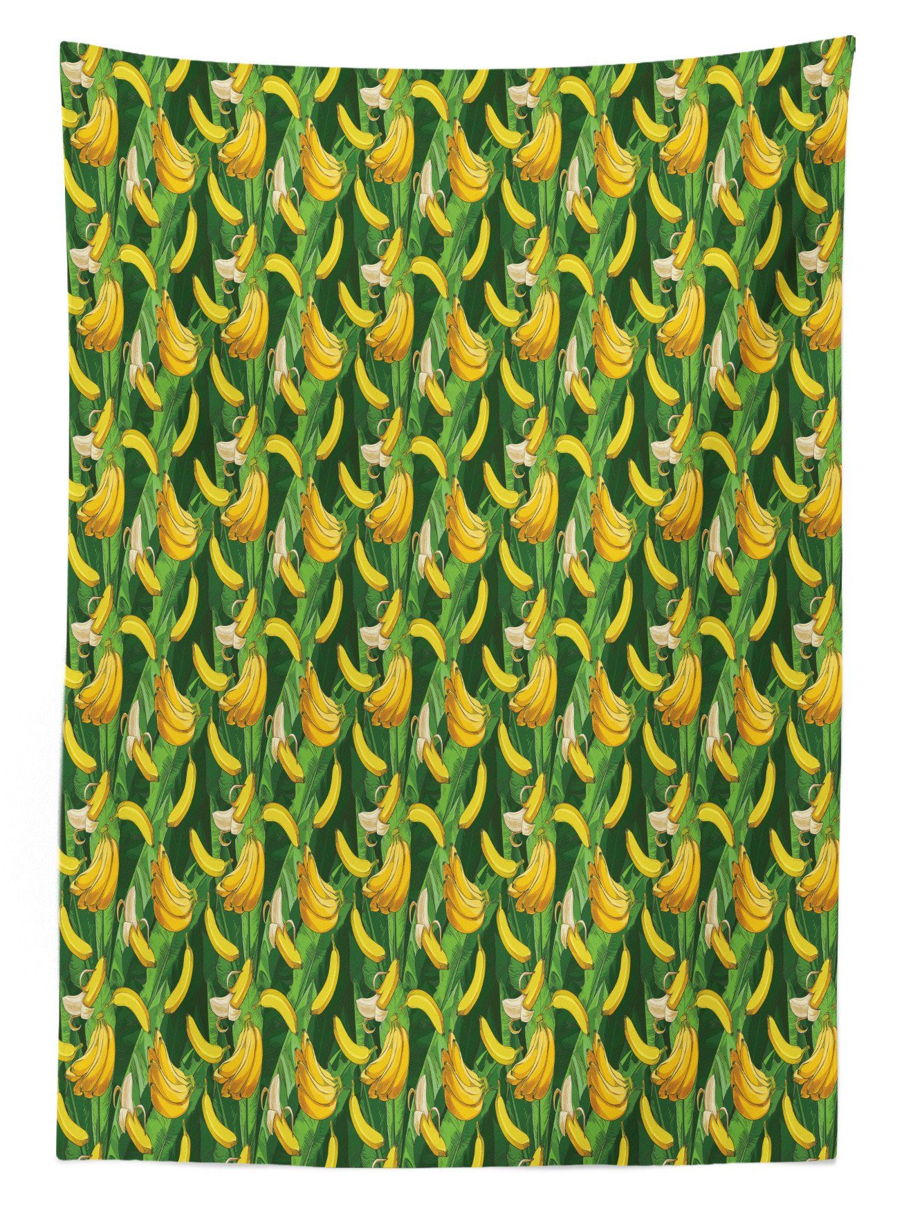 Abakuhaus Tischdecke Farbfest Bereich den Außen geeignet Waschbar Farben, Klare Exotisch Für Bananen-Frucht-Palmblätter
