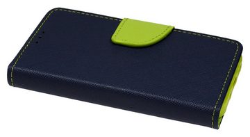 cofi1453 Handyhülle Buch Tasche "Fancy" für iPhone 13 Handy Hülle, Kunstleder Schutzhülle Handy Wallet Case Cover mit Kartenfächern, Standfunktion Blau