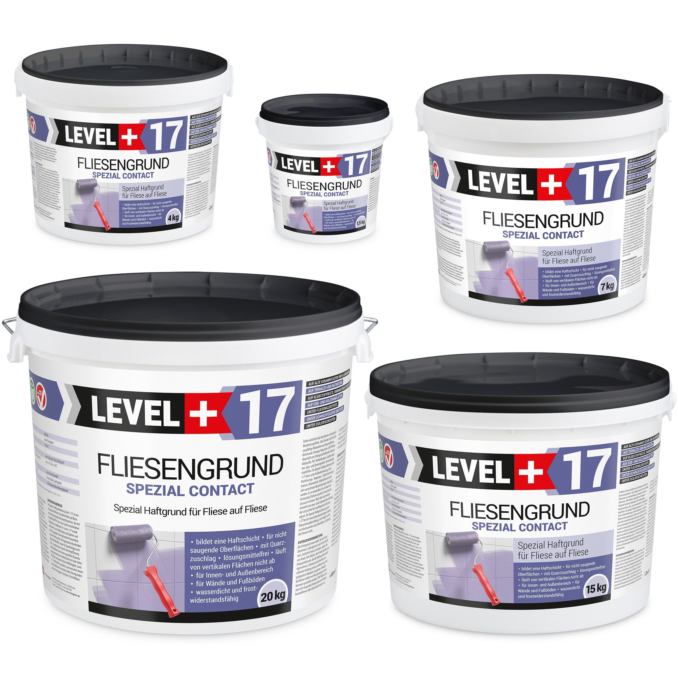 Level+ Haftgrund Fliesengrund Haftgrund Quarzgrund Fliesengrundierung L+17 - 1,5KG