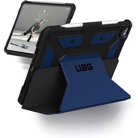 UAG Tablet-Hülle, Schutzhülle nach US-Militärstandard, Apple Pencil 2 kompatibel, Wake / Sleep Funktion, Verstärkten Ecken, Frontklappe mit Magnetverschluss - blau (cobalt)