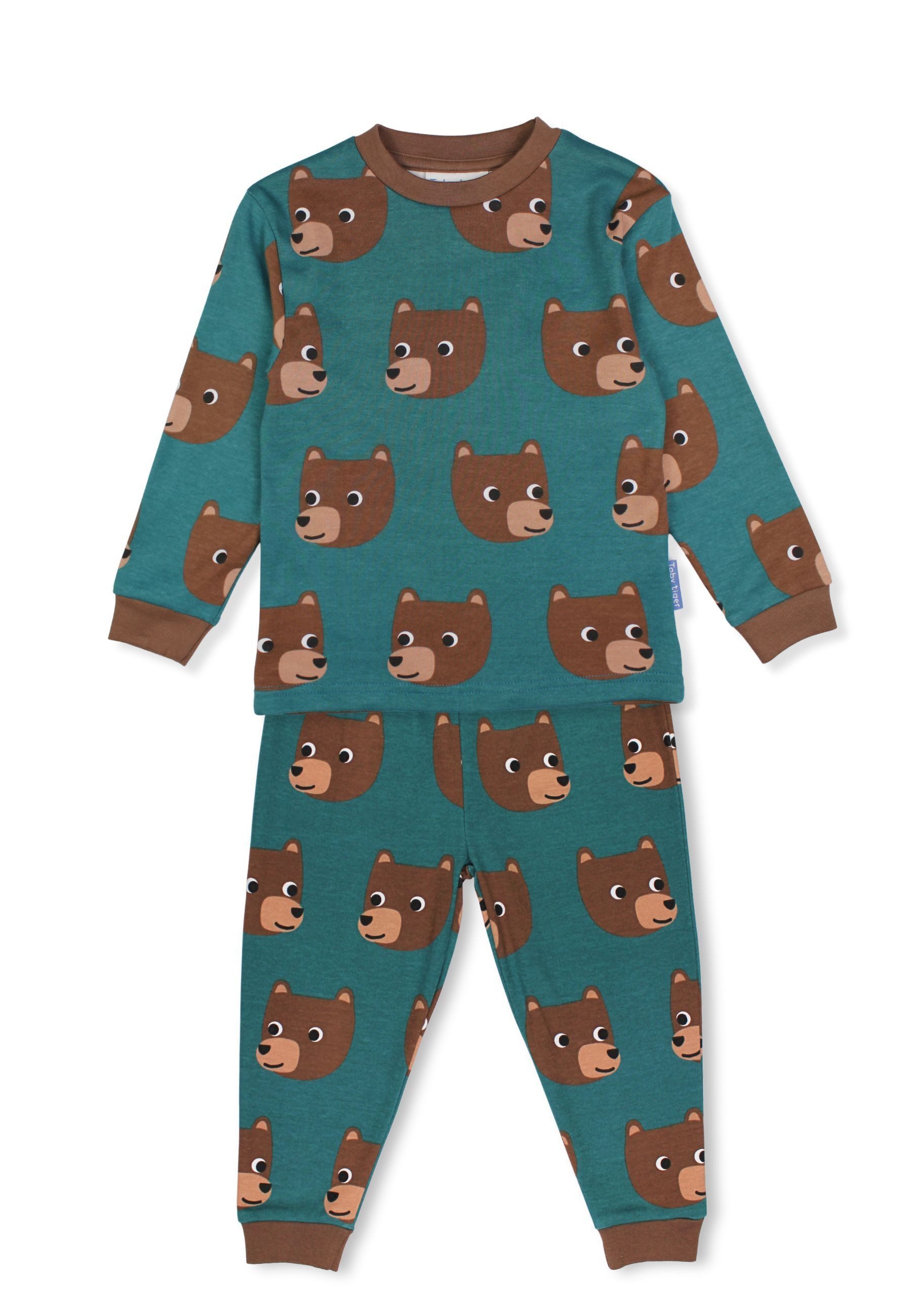 Toby Tiger Schlafanzug Schlafanzug mit Bären Print