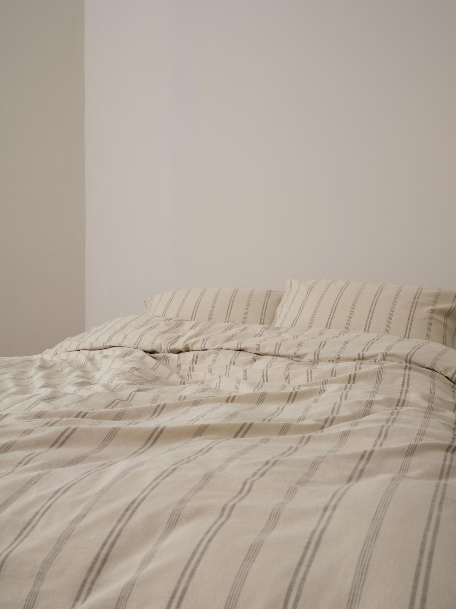 Marc O'Polo Home Bettwäsche Olin, Baumwolle Leinenoptik, 2 teilig, mit Streifen