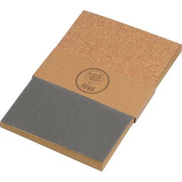 Livepac Office Notizbuch Notizbuch / DIN A5 / mit Korkeinband / Farbe: grau