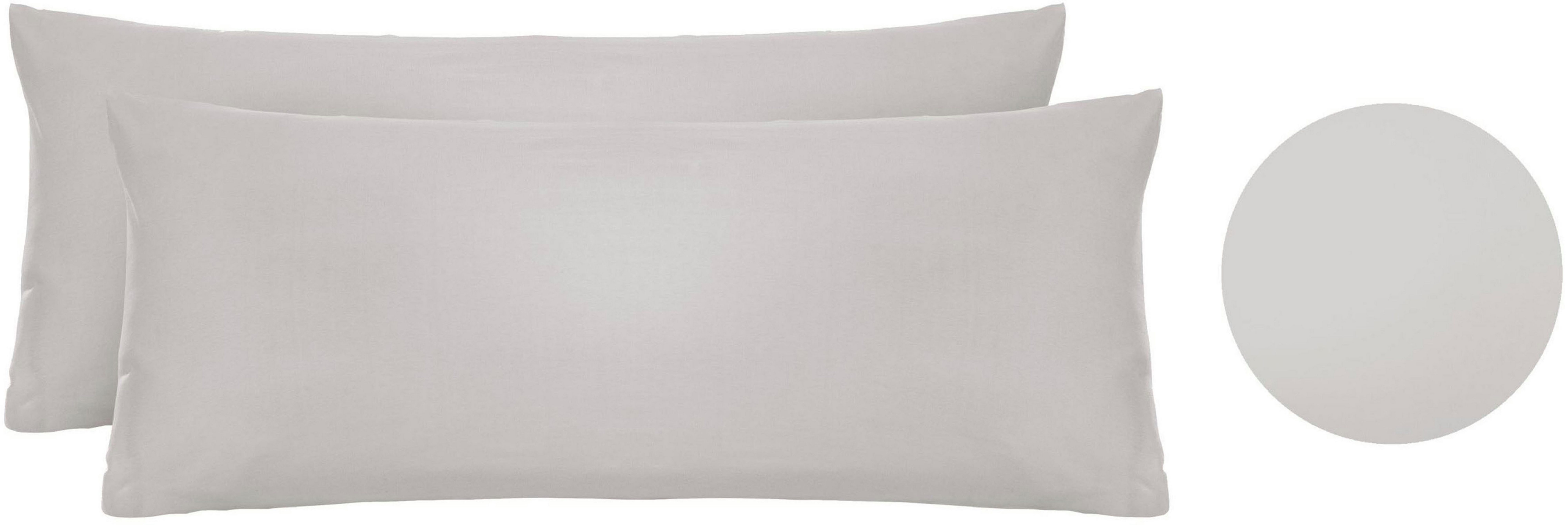 Biberna Kissenbezug Michi Feinjersey mit Reißverschluss, (2 Stück), verschiedene Größen, Feinjersey Kissenhülle aus 100% Baumwolle – Bild 3 von 5
