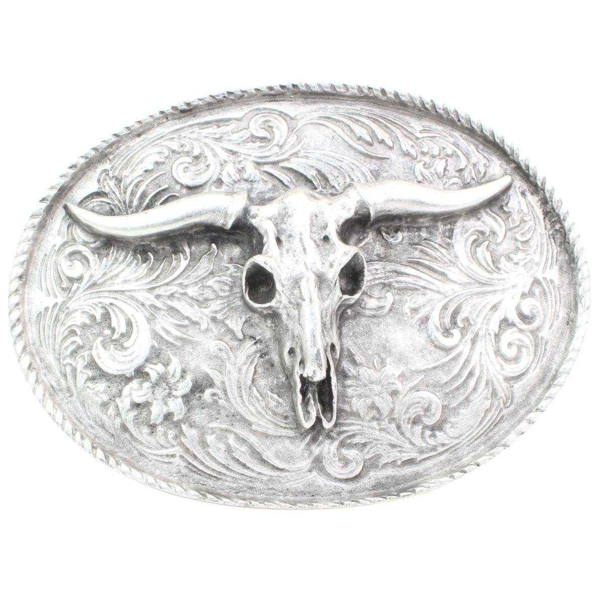 Gürtelschnalle Longhorn 4,0 cm - Buckle Gürtelschließe Reitaccessoires 40mm - für Rei