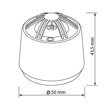 SEBSON Hitzemelder mit 10 Jahres Batterie mit Magnetbefestigung, Ø50x43,5mm Hitzemelder