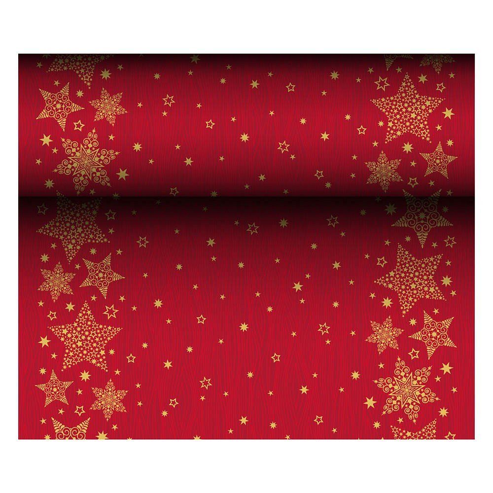 PAPSTAR Tischläufer 24 Meter Tischläufer CHRISTMAS SHINE 40cm - rot, Stoffä günstig online kaufen