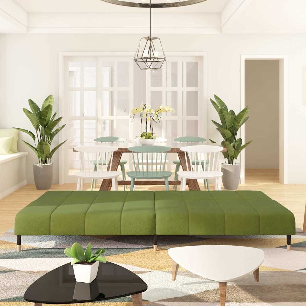 vidaXL Sofa Schlafsofa 2-Sitzer Hellgrün Samt günstig online kaufen