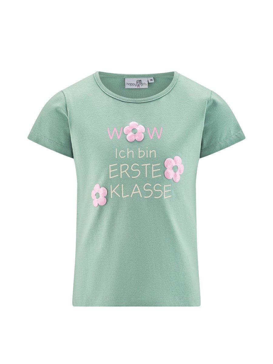 happy girls T-Shirt Erste Klasse Jerseyshirt (1-tlg) edle Jerseyqualität