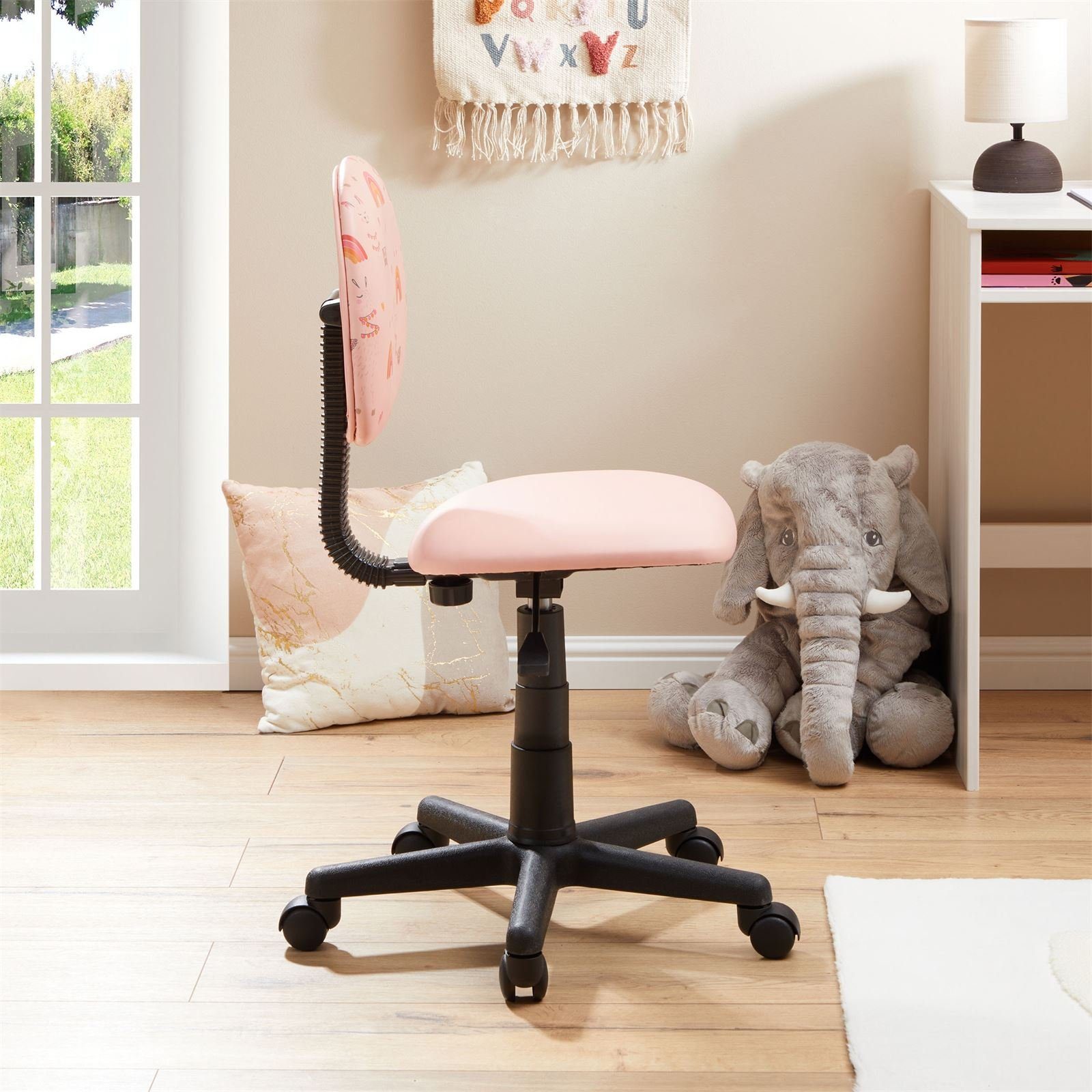 CARO-Möbel Drehstuhl ALPACA, Drehstuhl für Kinder höhenverstellbar mit Kuns günstig online kaufen