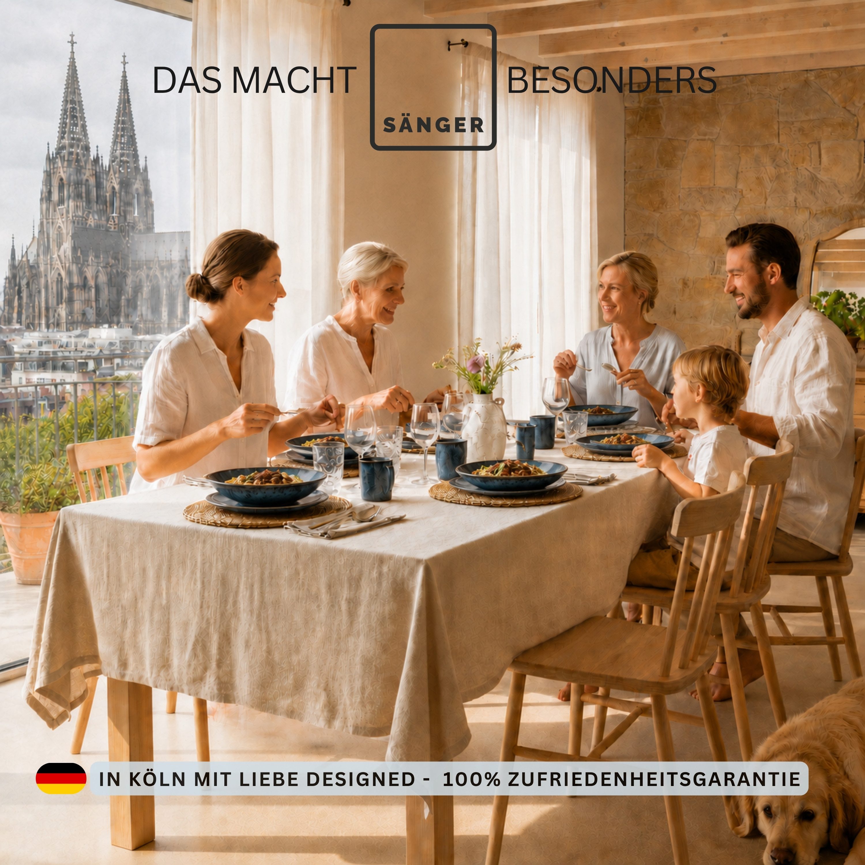 SÄNGER Tafelservice Tokio Geschirrset (12-tlg), 4 Personen, Steingut, Blau Schwarz, Handmade, Premium Collection – Bild 5 von 5
