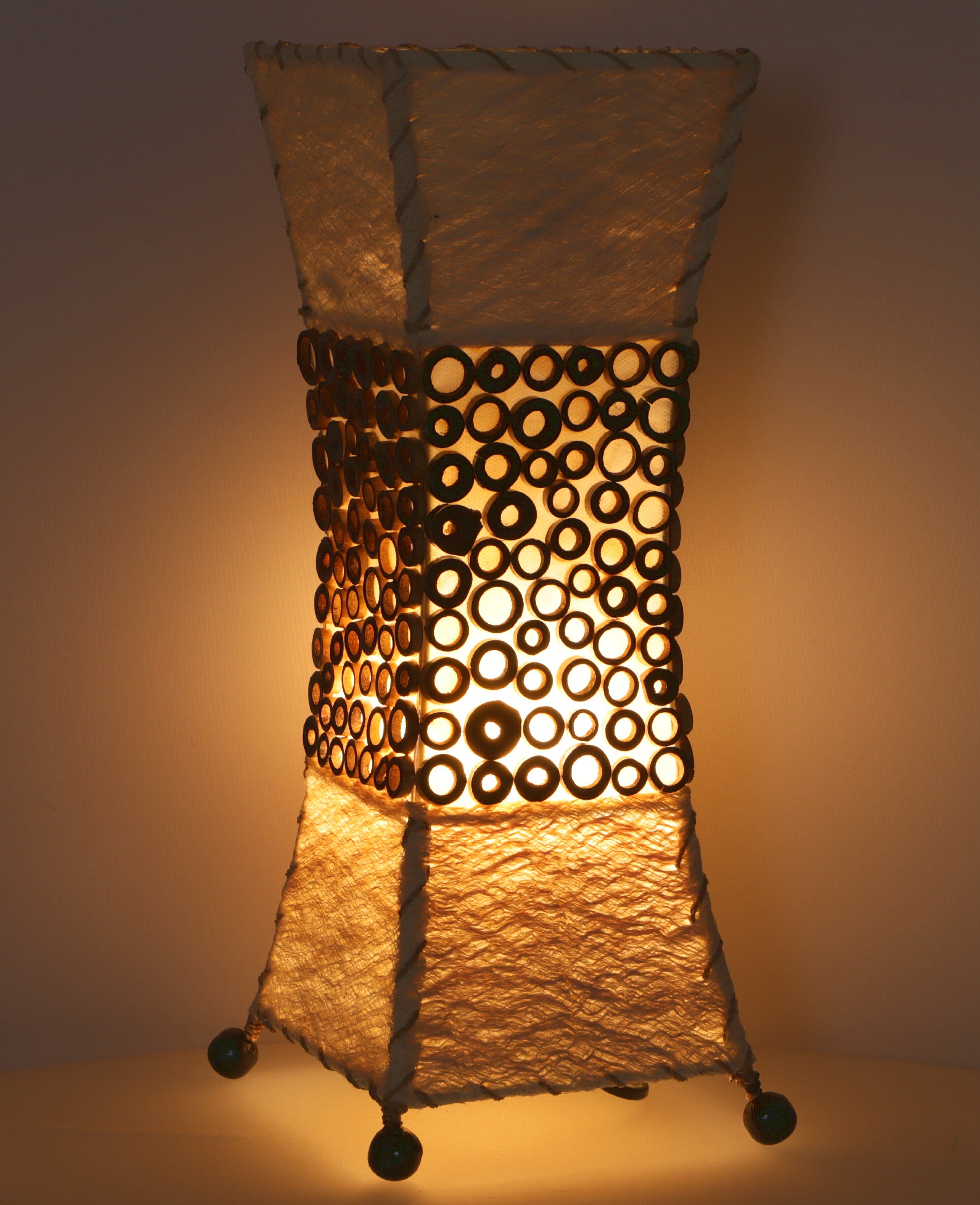 Tischlampe, Leuchtmittel Maris Bamboo inklusive aus.., Tischleuchte Guru-Shop in handgemacht Bali Modell nicht