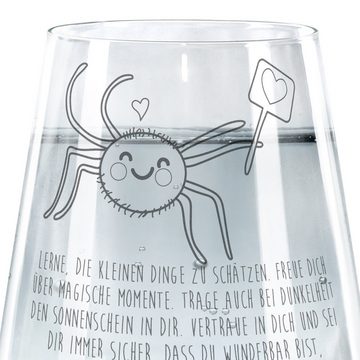 Mr. & Mrs. Panda Glas Spinne Agathe Motivation - Transparent - Geschenk, Trinkglas, Dankesc, Premium Glas, Elegantes Design