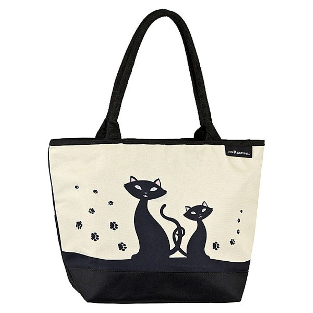 von Lilienfeld Shopper Tasche Schwarze Katzen Kätzchen Maße L42 x H30 x T15 cm, Katzenmotiv auf der Vorderseite
