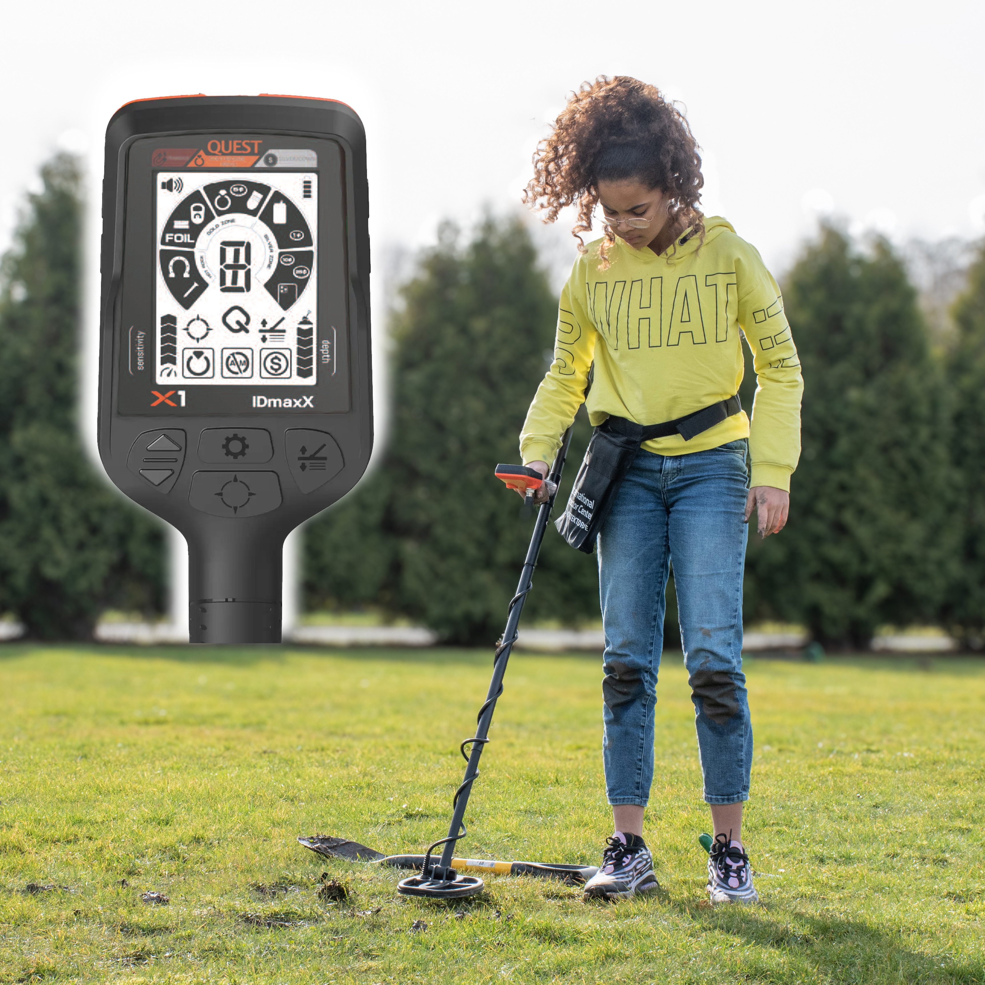 Quest Metalldetektor Quest X1 IDmaxX mit gratis Zubehör, Metalldetektor