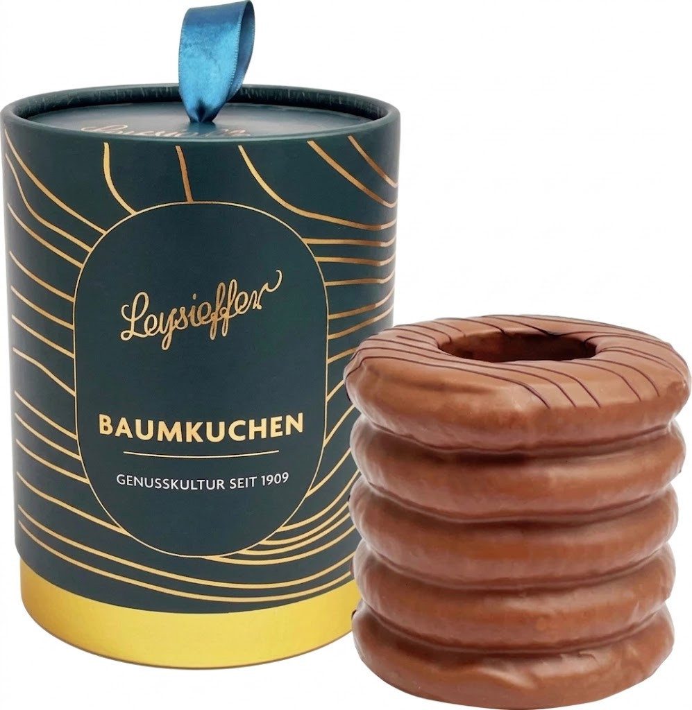 Leysieffer Kuchen Baumkuchen Filliert Vollmilch, Zartbitter, Geschenkbox, 250 g, 1 x