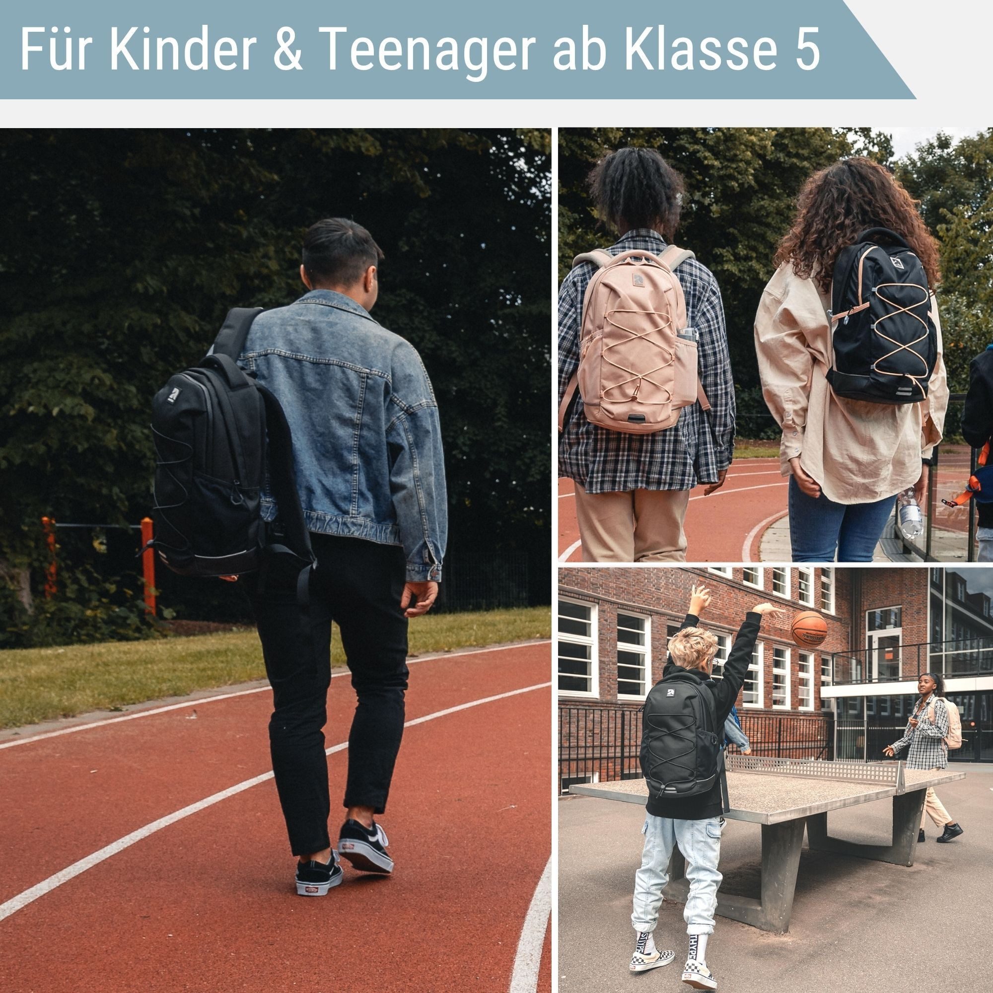 audetic Schulrucksack Aero 2.0 Schulrucksack mit vielen Fächern (1-tlg), Ergonomische Polsterung, reflektieren & wasserabweisend