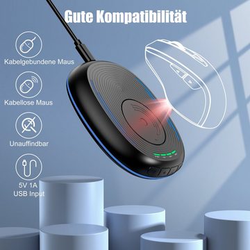 Tisoutec Maus Jiggler Mechanisch Mausbeweger mit Pause/Timer/RGB -Licht Mäuse (Treiberfreier Computer Mausbeweger Nicht nachweisbar)