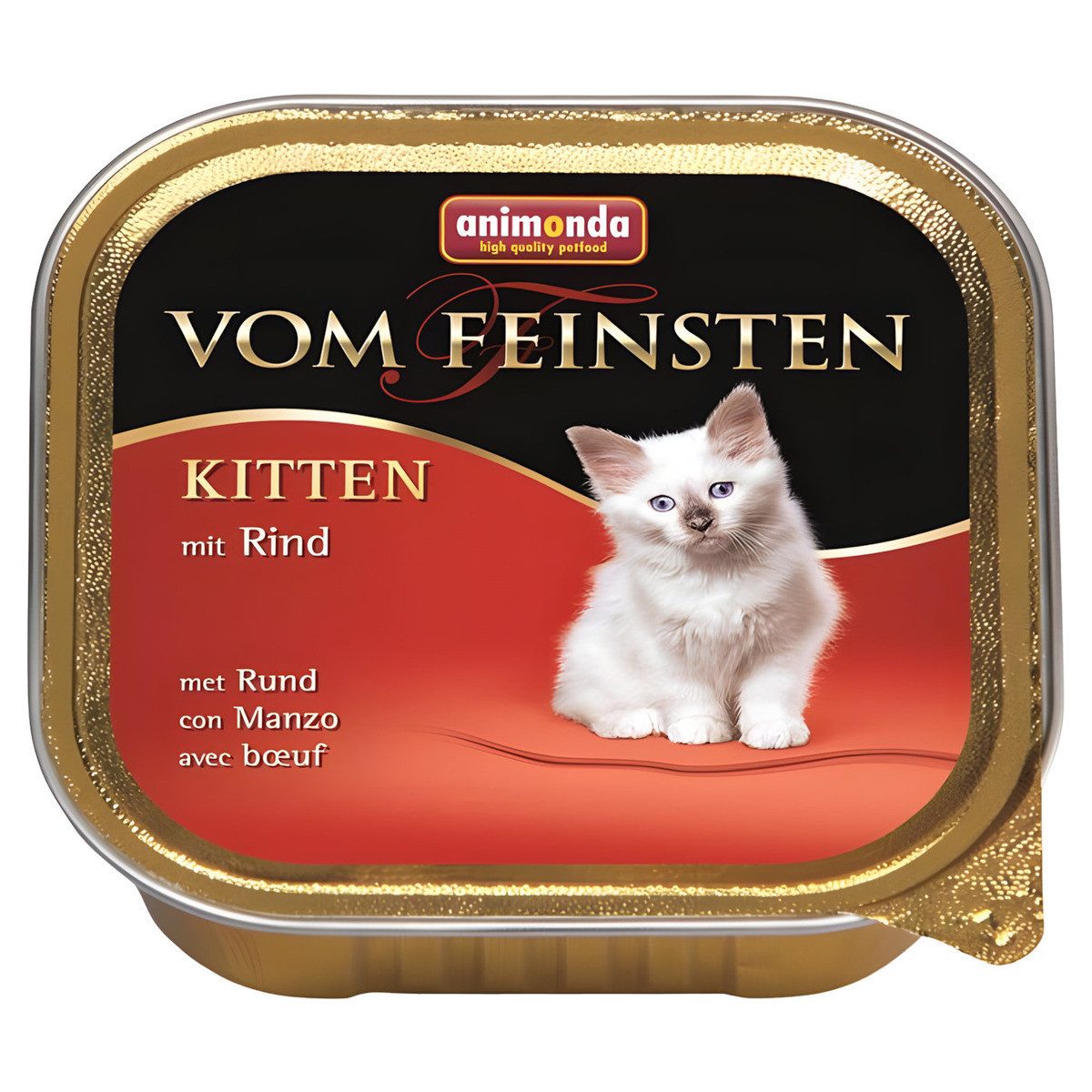 Animonda vom Feinsten Kitten mit Rind 100 g - 32 Stück, Nassfutter für: Katze