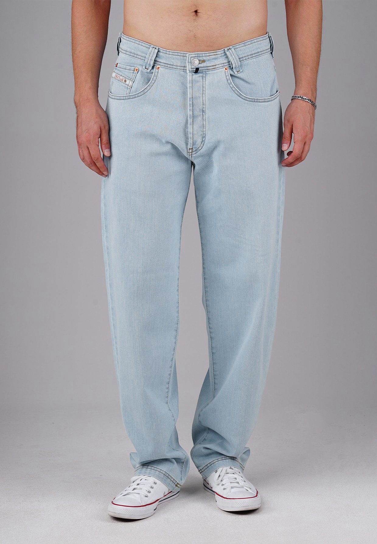 PICALDI Jeans 5-Pocket-Jeans Loose Tapered Fit Zicco 471 Palesky - Ice Blue Vintage (1-tlg) Stretch