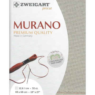 Zweigart Kreativset Zählstoff MURANO Zweigart Precute 32 ct. 3984 Farbe 264 beige, 48x68, (embroidery kit by Marussia)