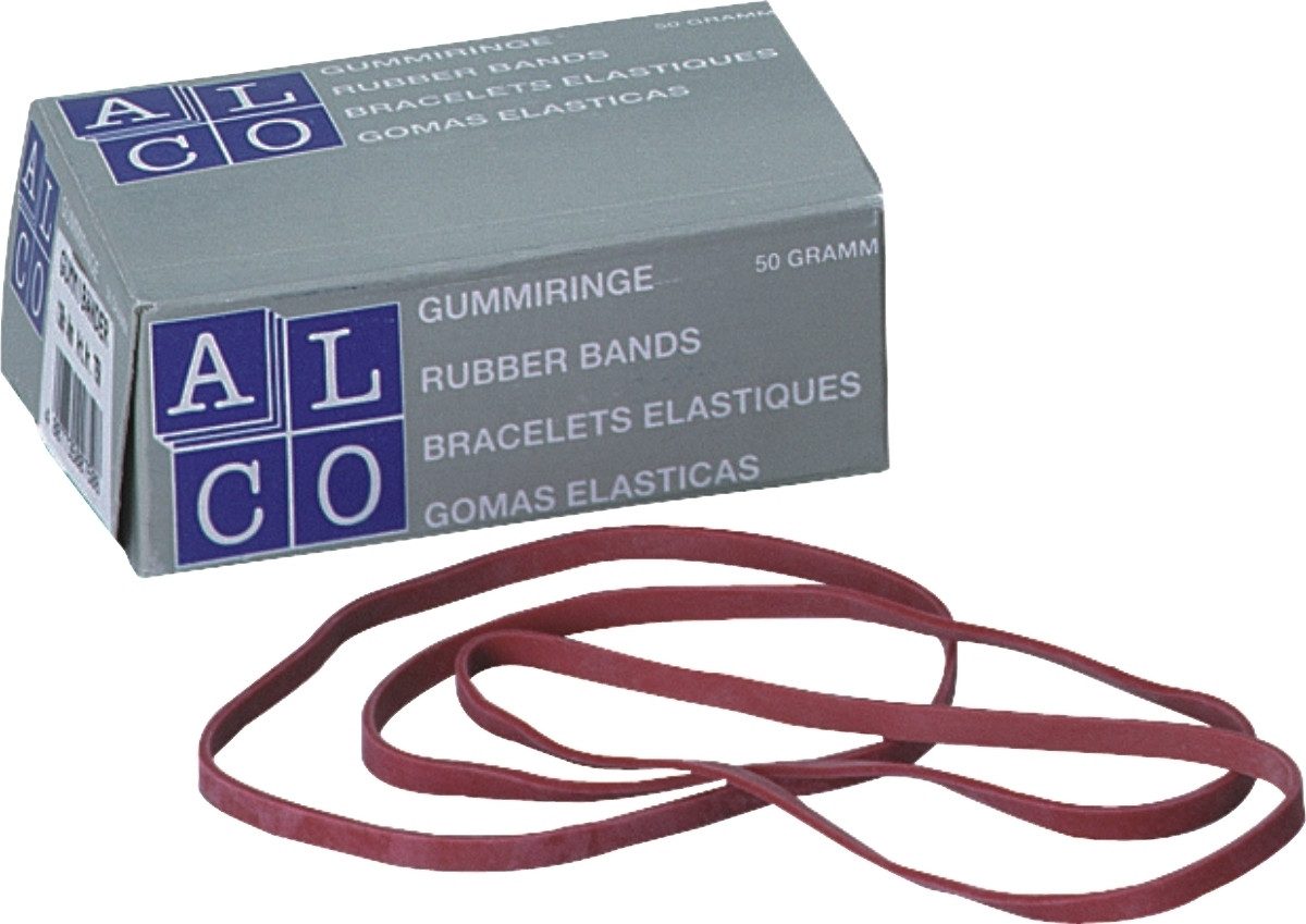 ALCO Gummibänder Gummibänder 150x4mm 50g rot