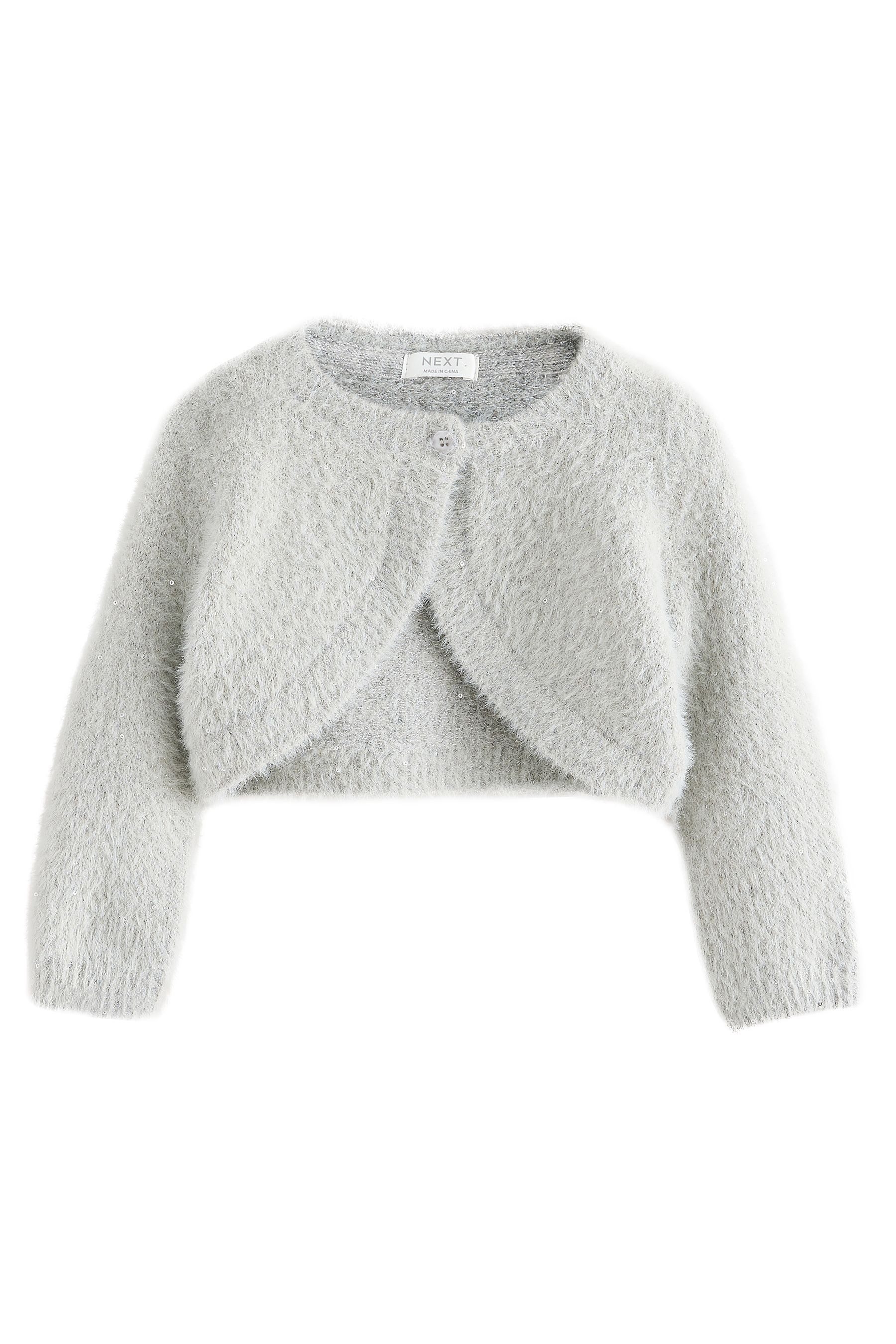 Next Strickjacke Flauschiger Bolero für besondere Anlässe (1-tlg)