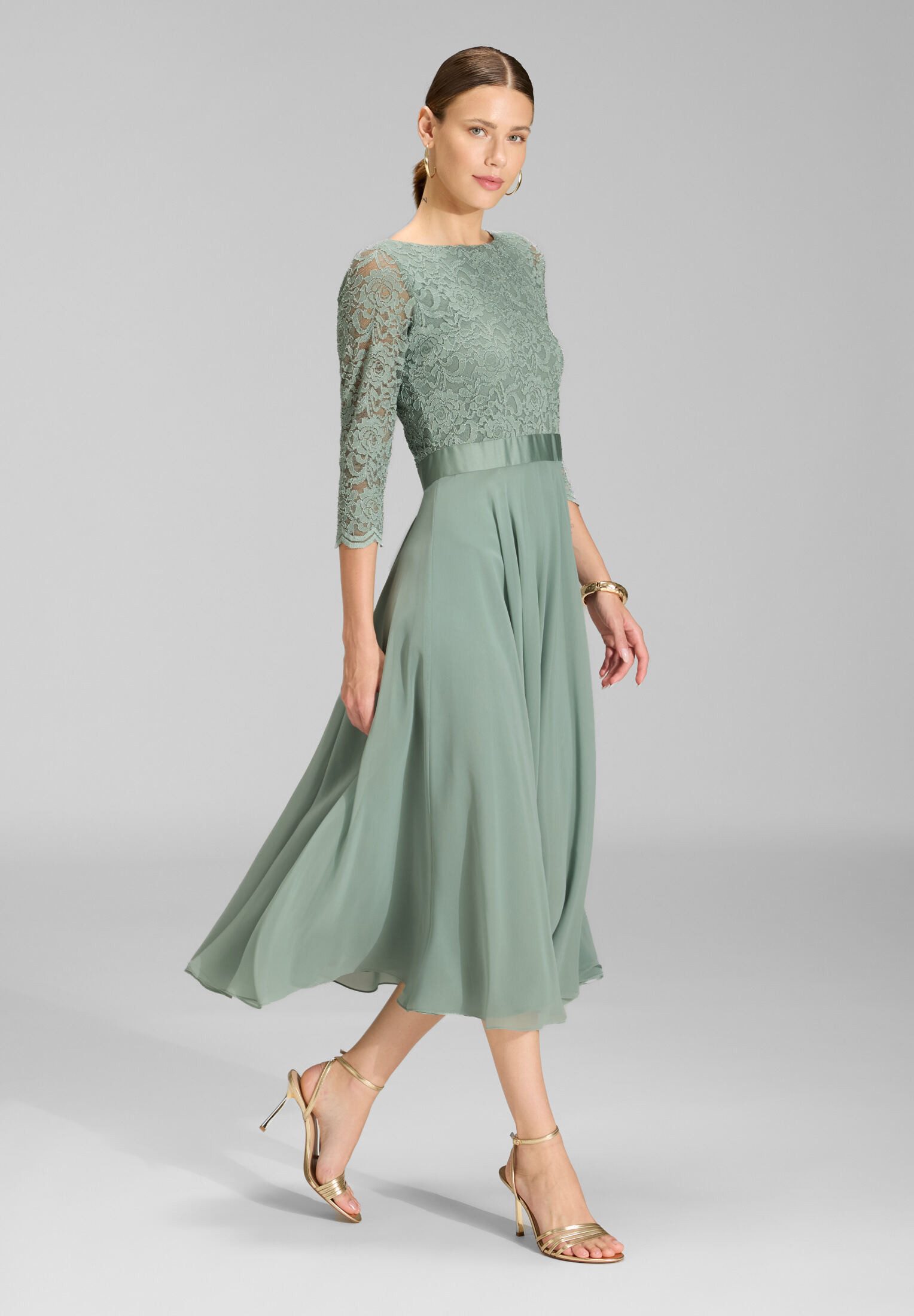 SWING Abendkleid Taillierter Schnitt mit ausgestelltem Rockteil – Bild 5 von 5
