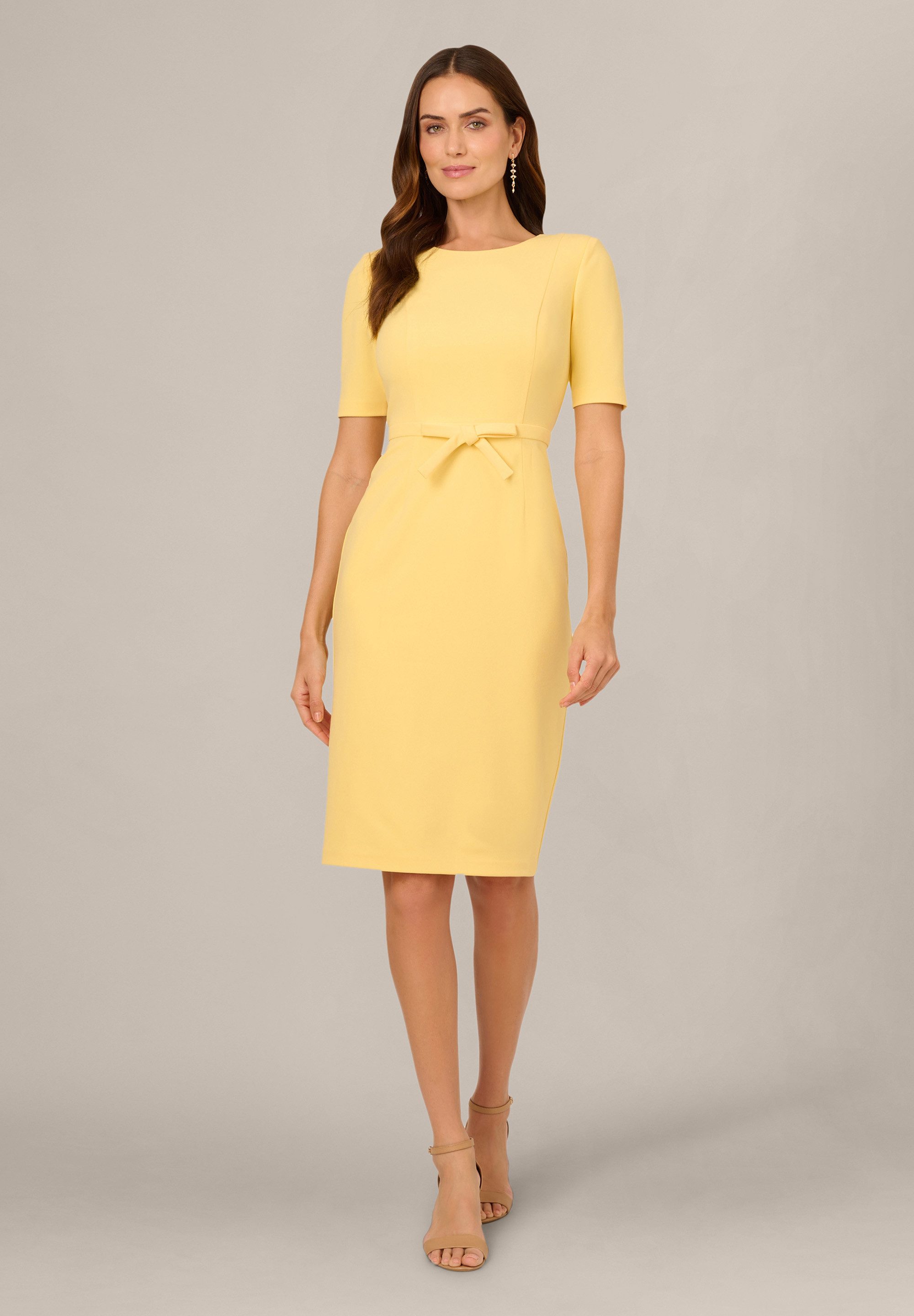 Adrianna Papell Cocktailkleid Mini Bow Front Sheath Dress Tailliert, figurbetont, elegant