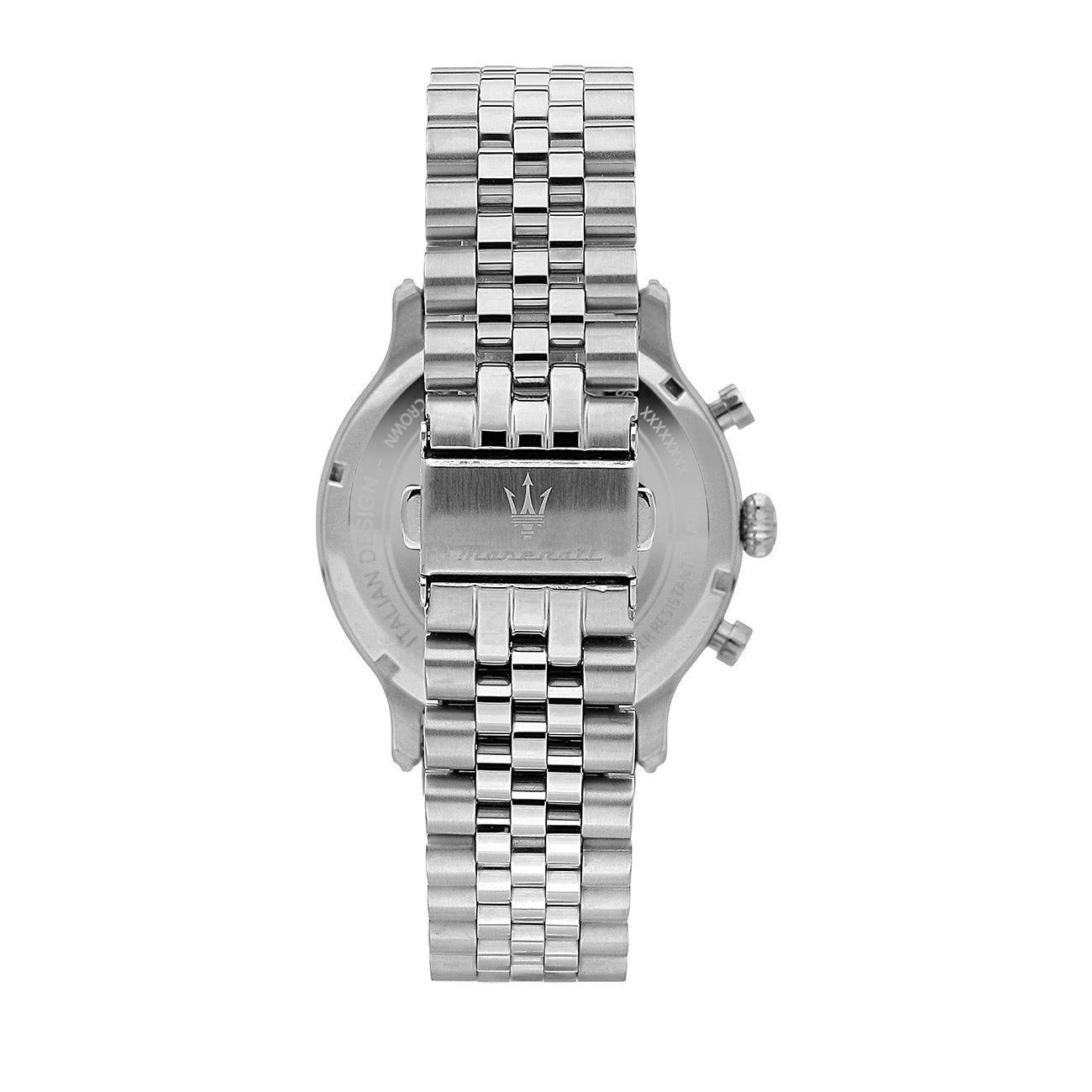 MASERATI Quarzuhr Maserati Herren Uhr Chronograph, (Chronograph), Herrenuhr rund, groß (ca. 42mm) Edelstahlarmband, Made-In Italy