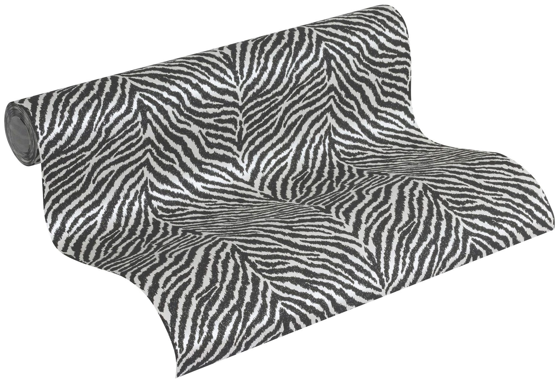 Print, Tiere schwarz print, im Zebra strukturiert, Tapete Trendwall animal Création Vliestapete A.S.