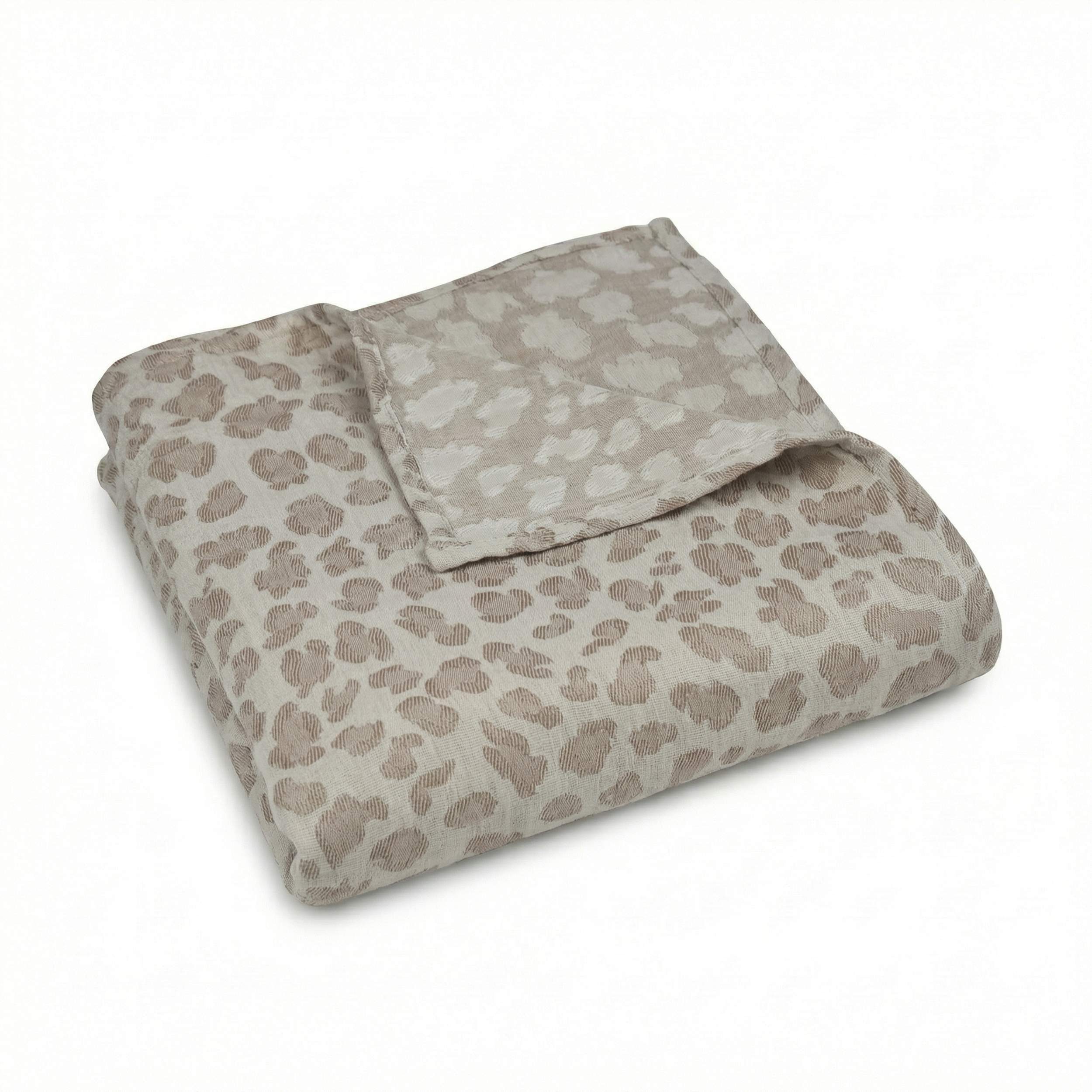 Tagesdecke Babydecke Musselin Natur 120x120cm, Kuschelig weich