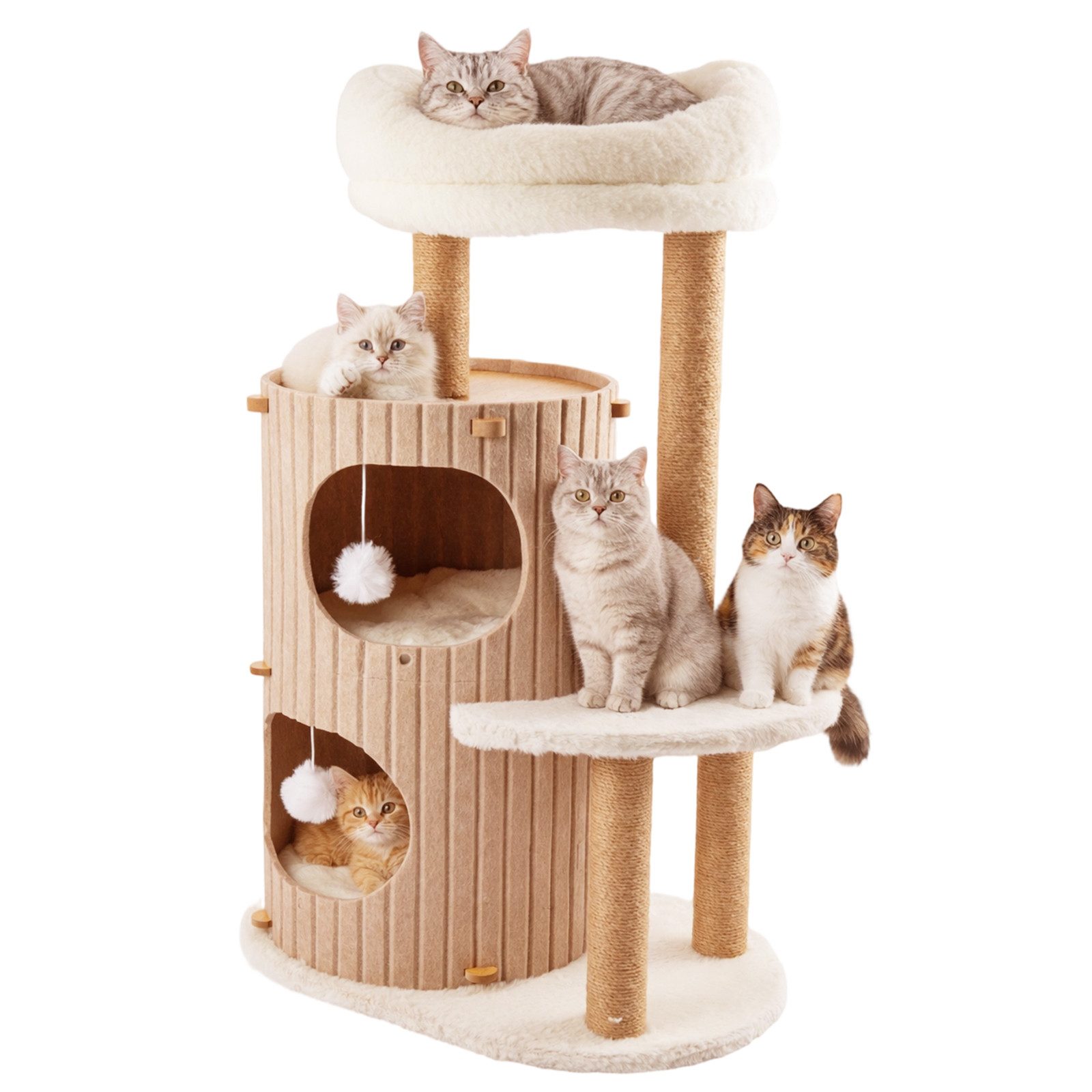 Youyijia Kratzbaum Luxus Katzenbaum kratztonne für Katzen Kratzbaum mit Katzenschlafhaus