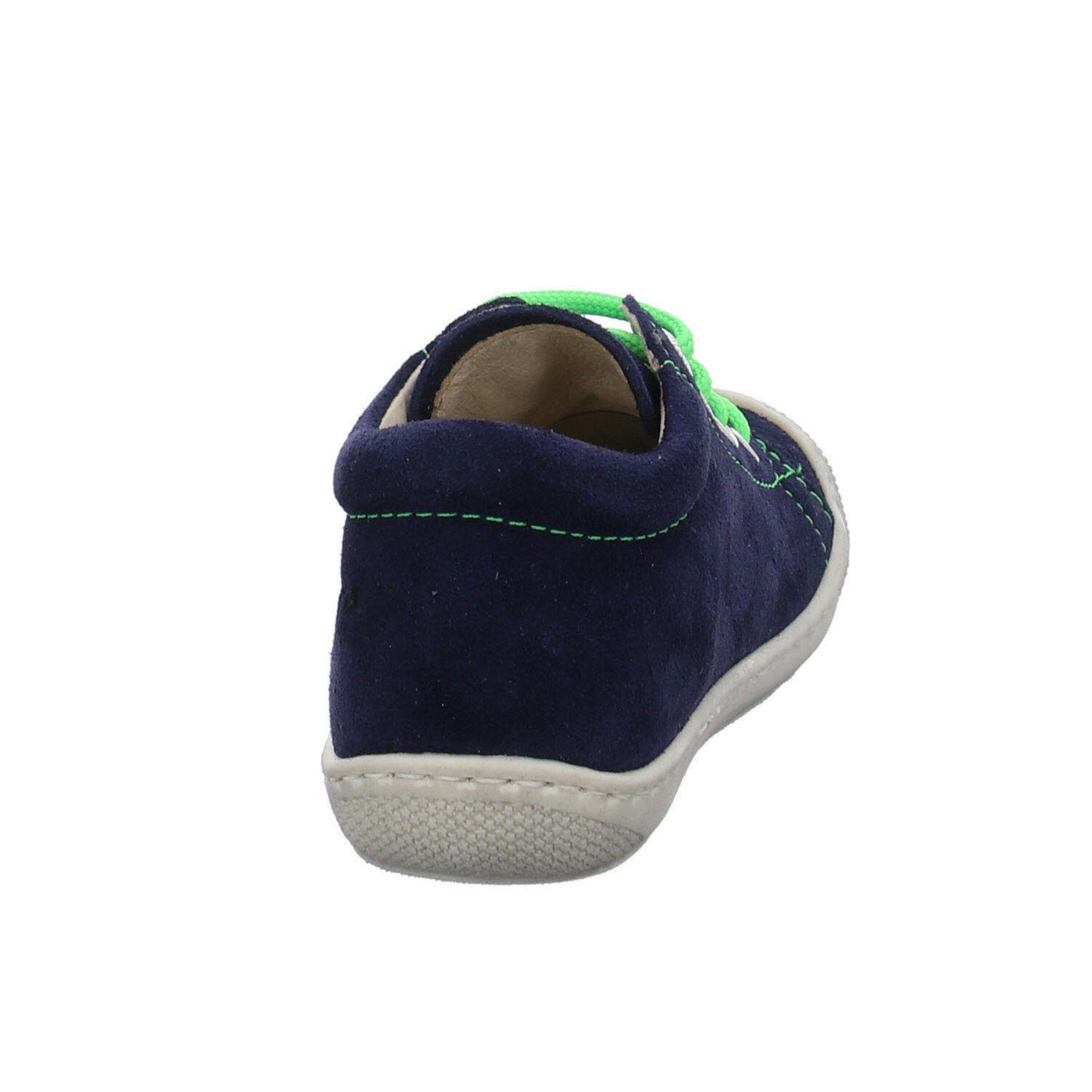 Naturino Cocoon uni Schnürschuh Veloursleder navy-green