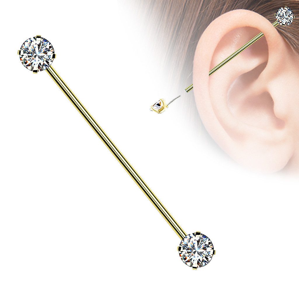 Taffstyle Piercing-Set Industrial Piercing Langhantel Barbell Scaffold Zirk günstig online kaufen