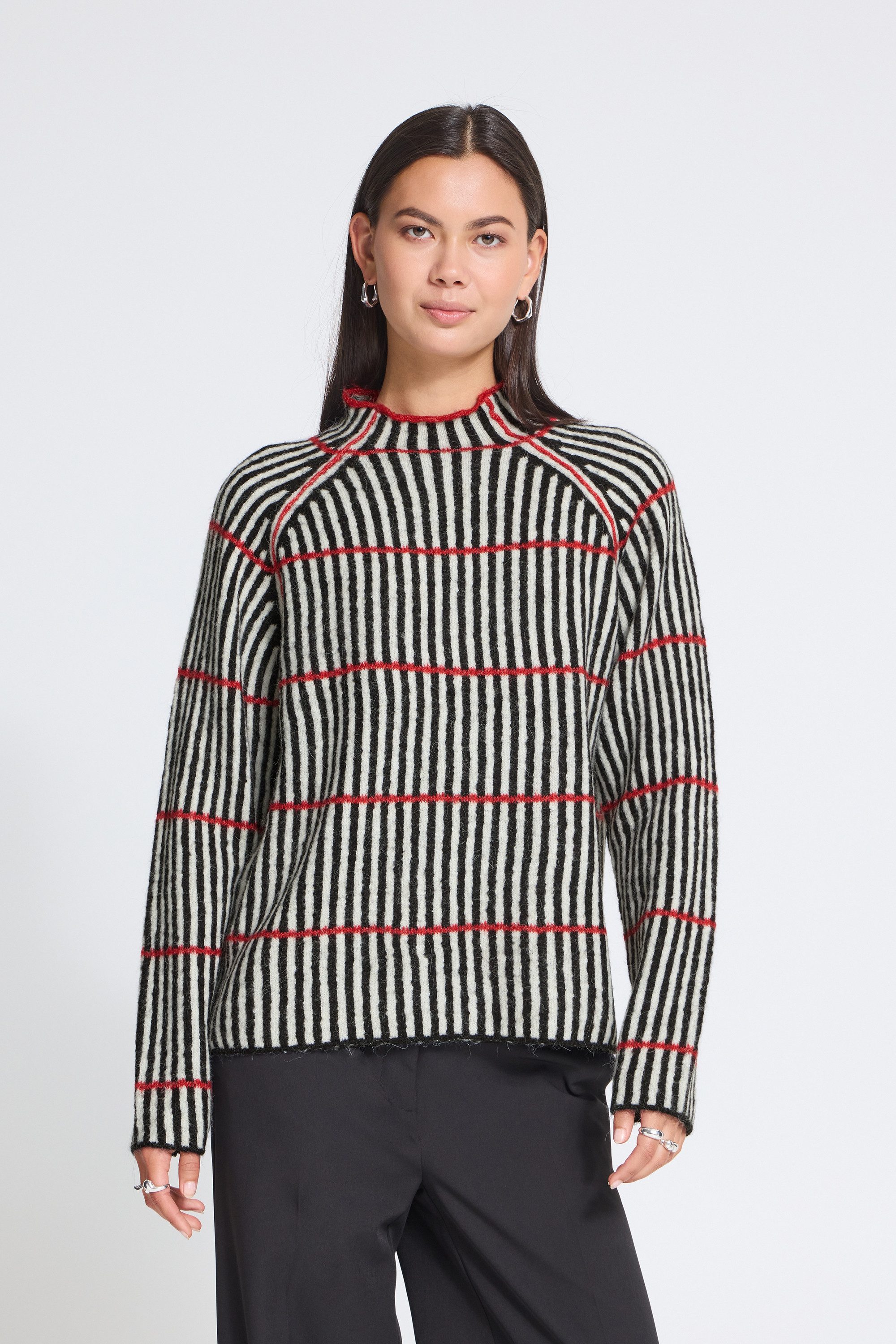 ICHI Strickpullover Strickpullover langarm IHKAMARA