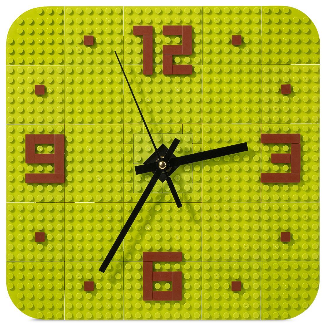 Katara Klemmbaustein Wanduhr zum Selberbauen – DIY Uhr aus Bausteine, 25×25 Konstruktionsspielsteine, 100% Kompatibel Sluban, Papimax, Q-Bricks, LEGO®
