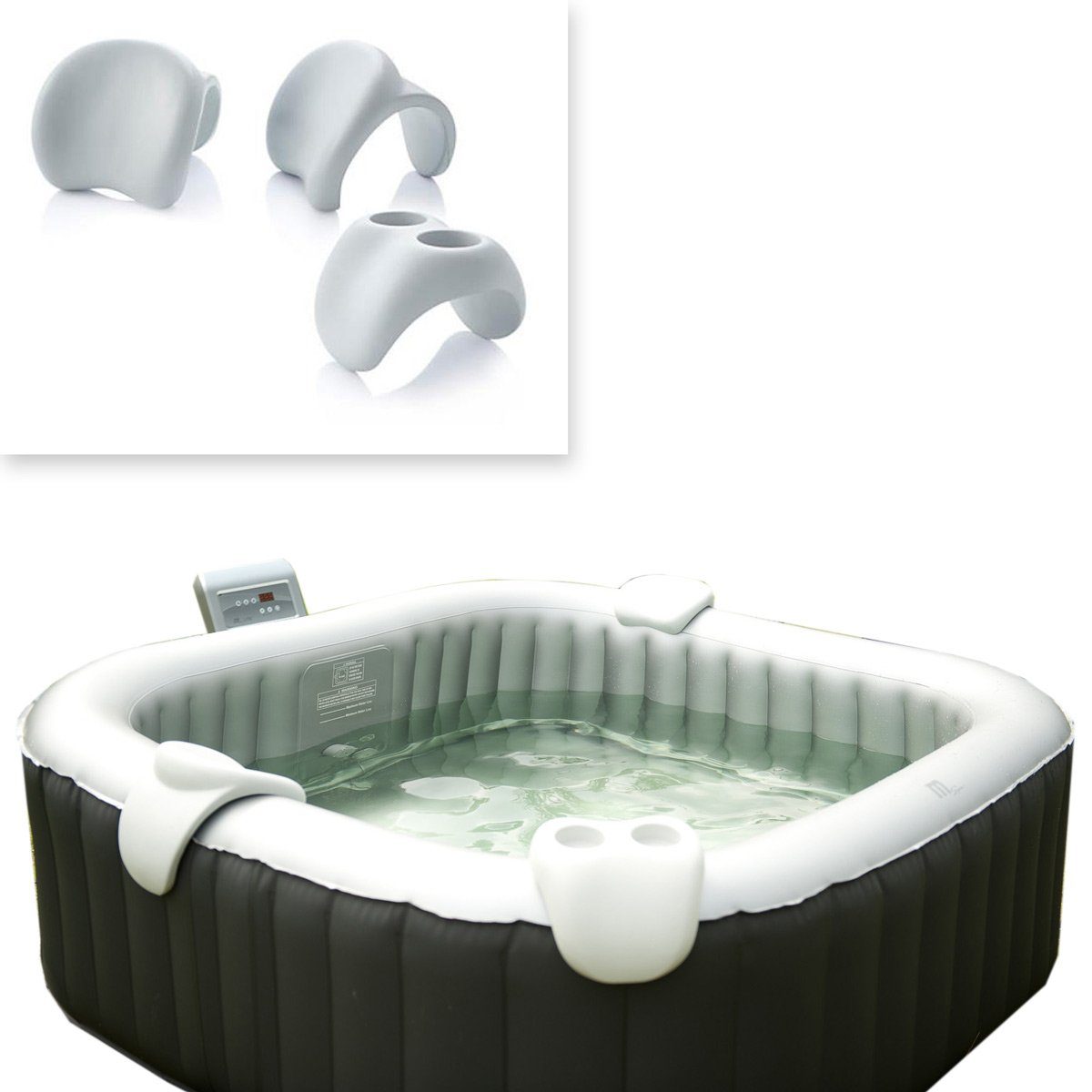 BRAST Whirlpool MSpa Comfort Set, Kissenset, Sonnendach, schwimmende Lampe, (Ozon Generator für alle MSpa Whirlpools)