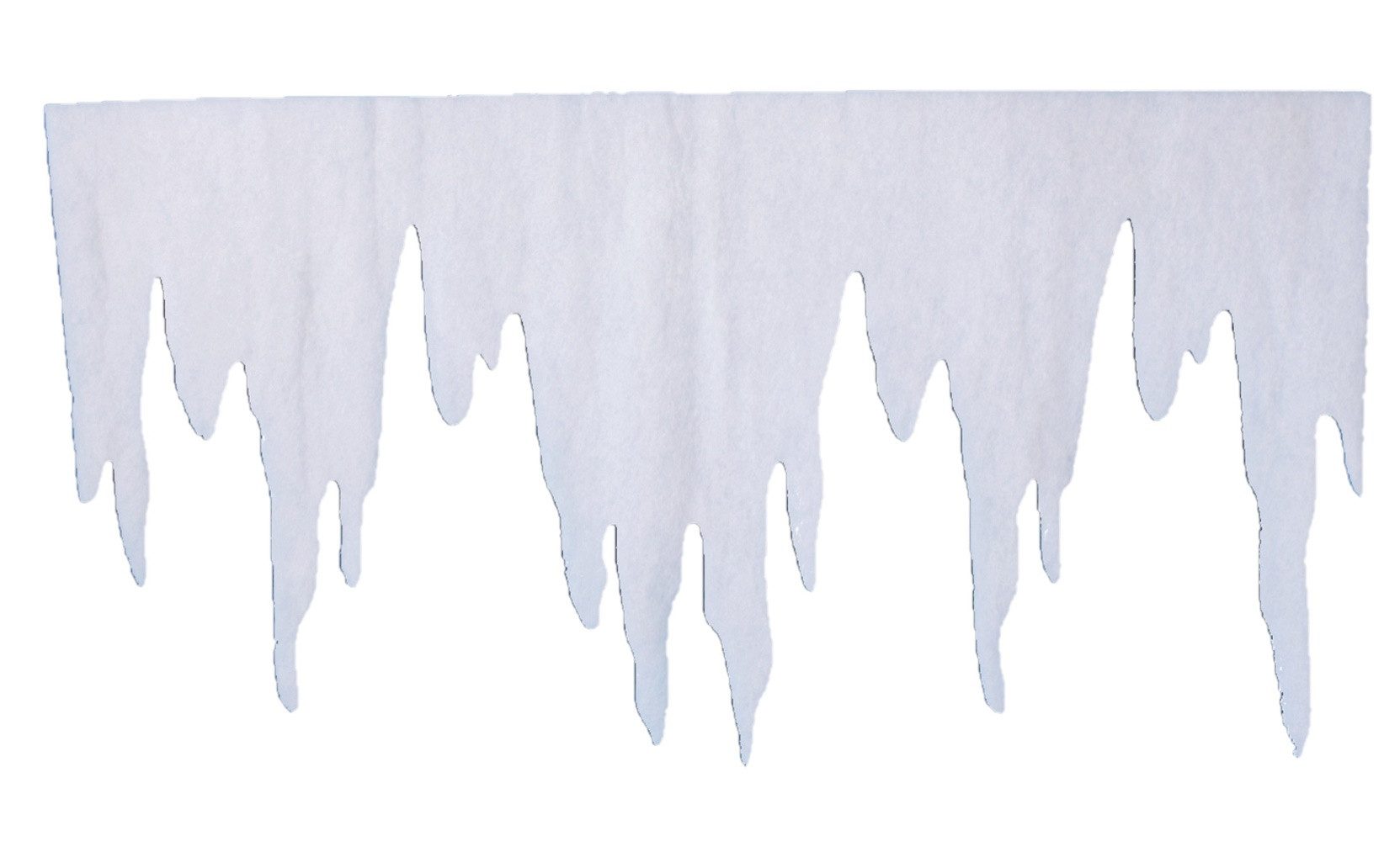 Erwin Hennecken GmbH Fensterdekoration Winterdeko 2x Eiszapfen-Grilande. 2 Stück 125x66cm Schneewatte