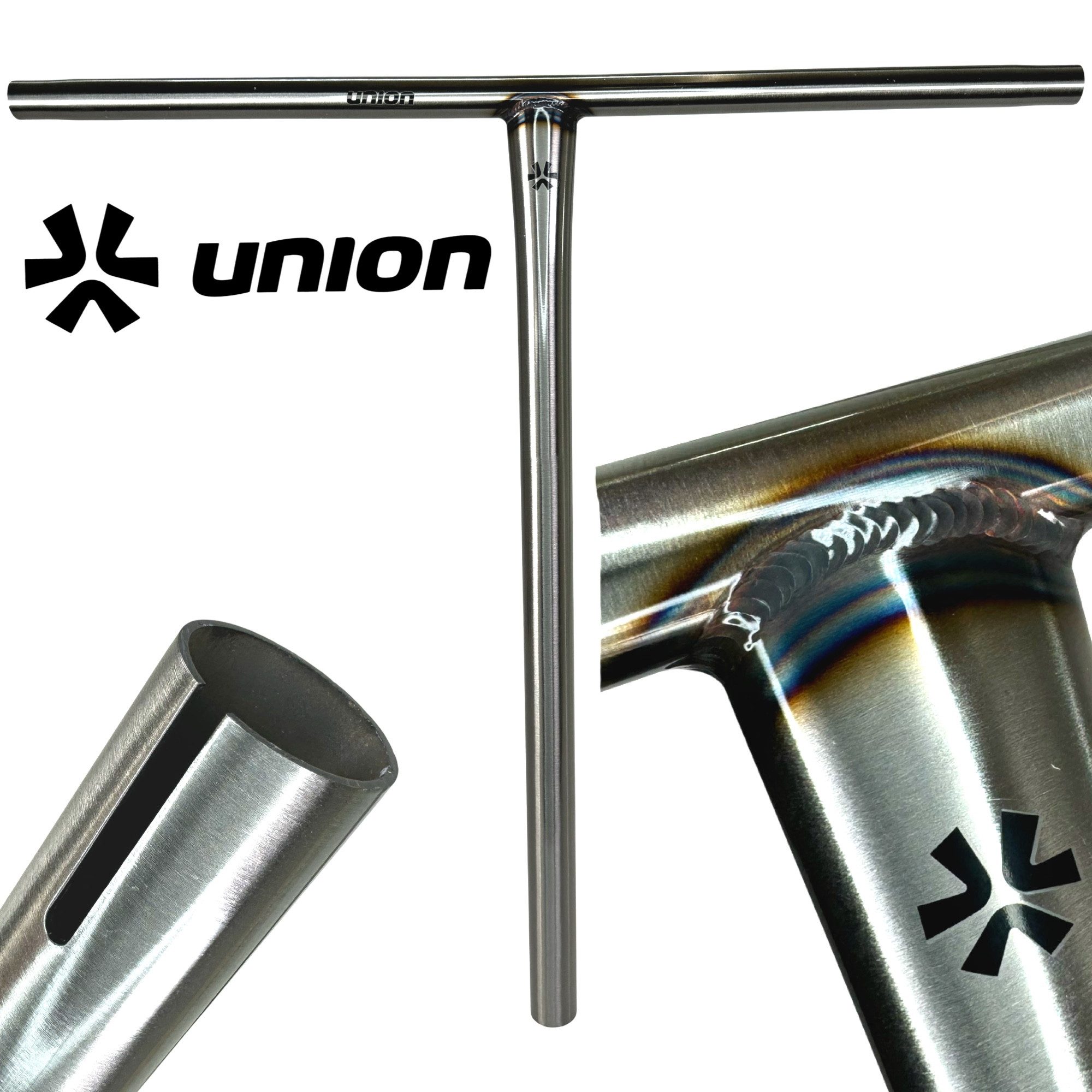 Union Stuntscooter Union Uniq T Bar Stunt-Scooter Lenker Oversized HIC Silber