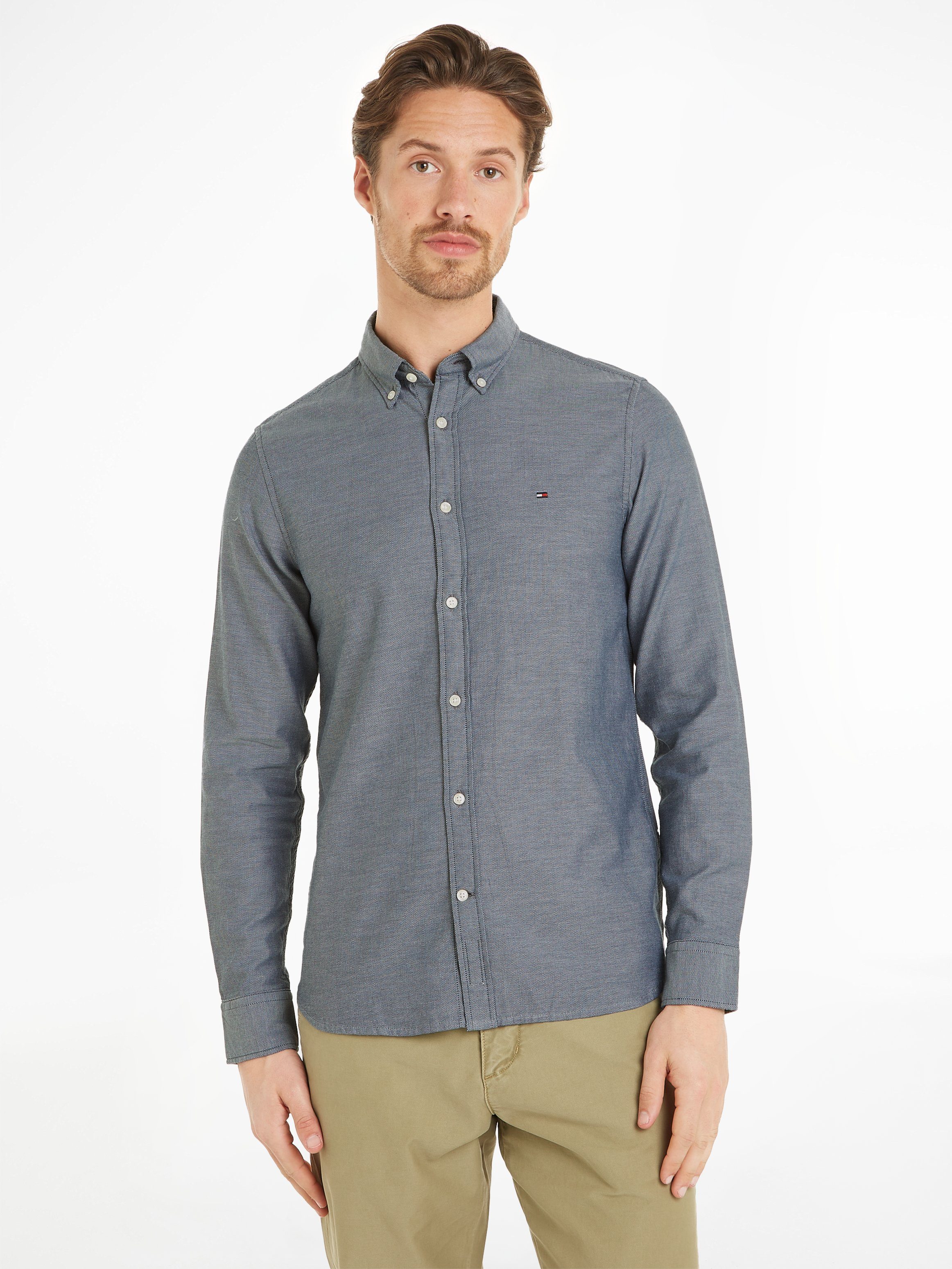 Tommy Hilfiger Langarmhemd FLEX DOBBY SF günstig online kaufen